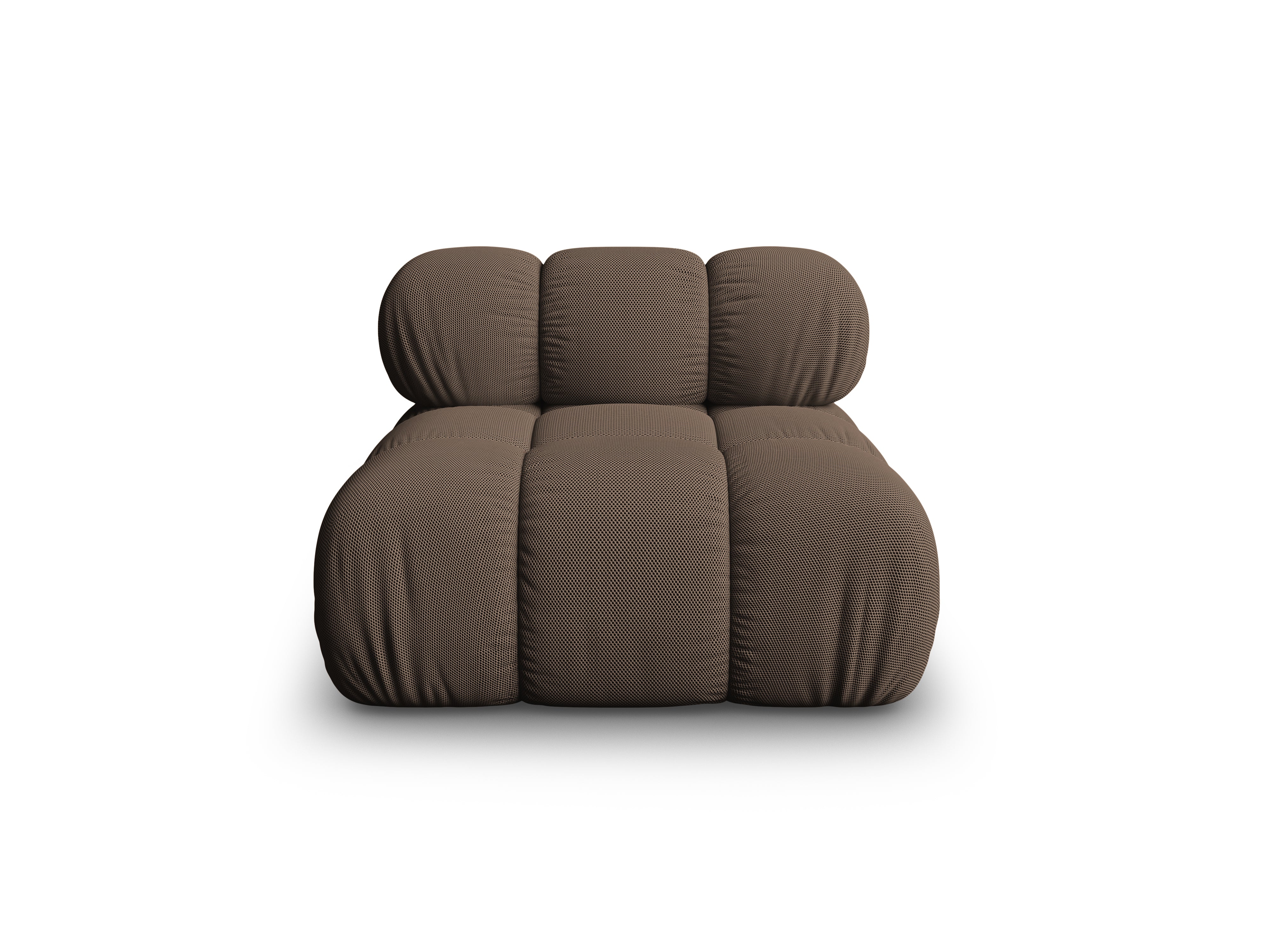 Fauteuil / module BELLIS bruin 3D-stof
