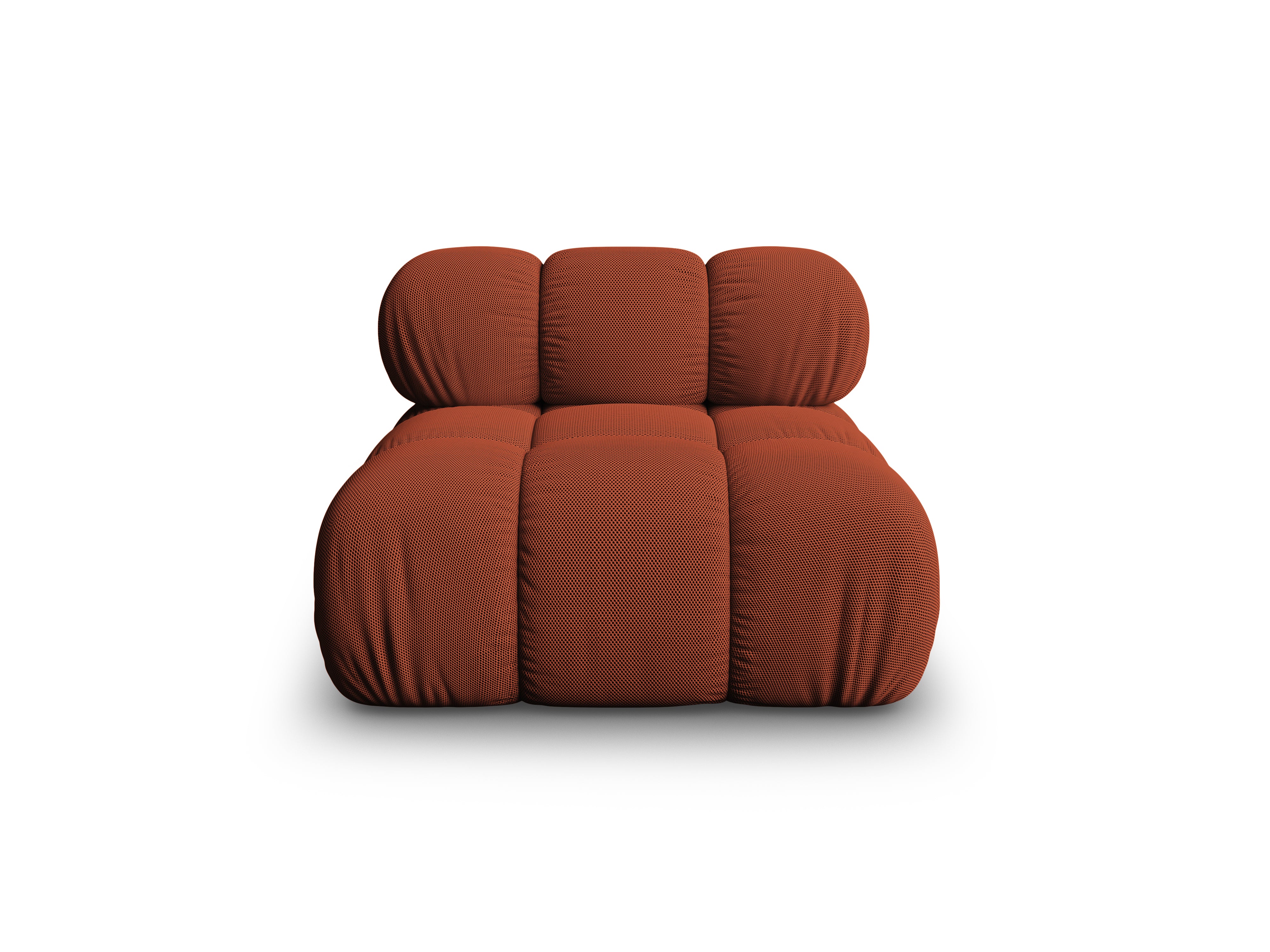 Fauteuil / module BELLIS met een baksteenachtige 3D-stof