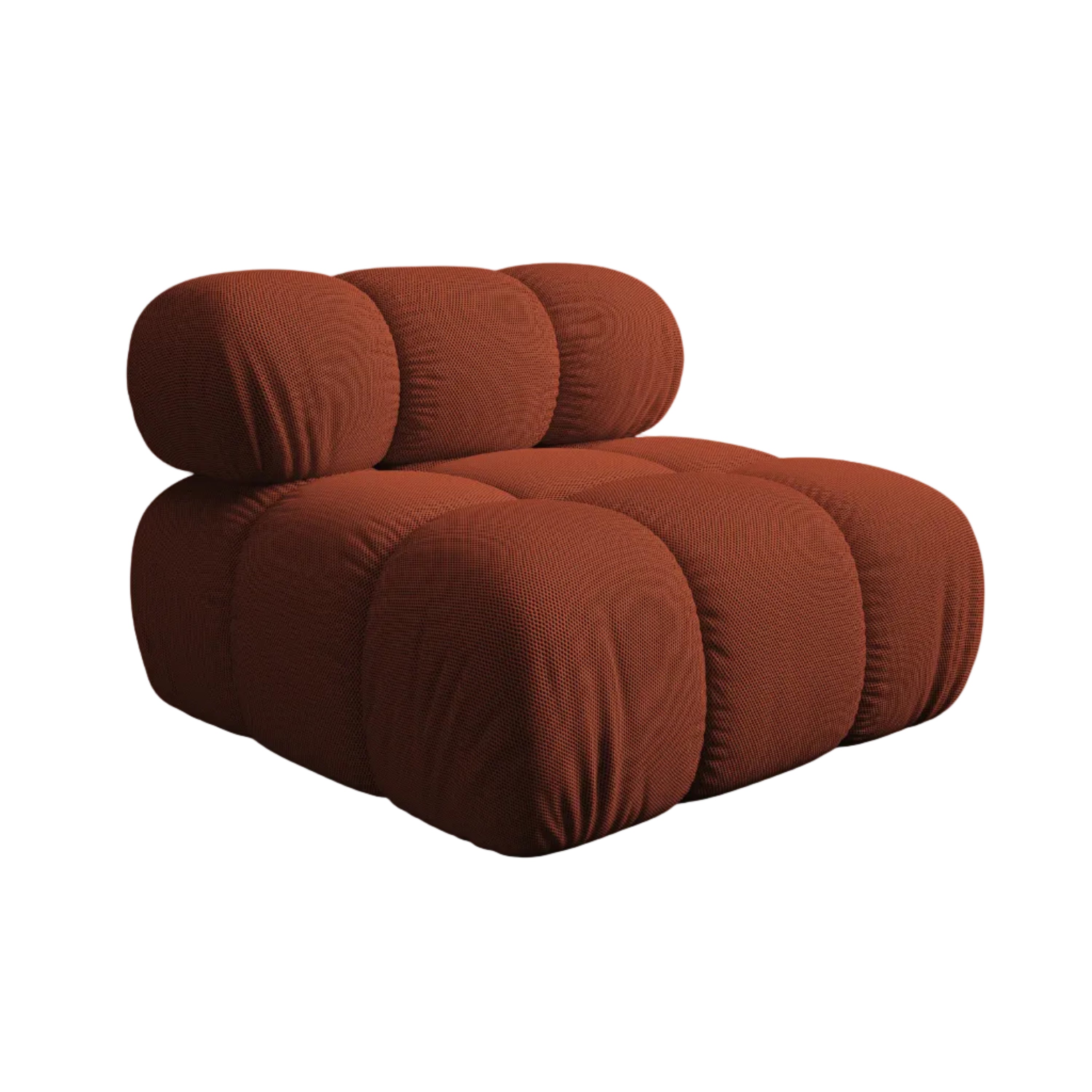 Fauteuil / module BELLIS met een baksteenachtige 3D-stof