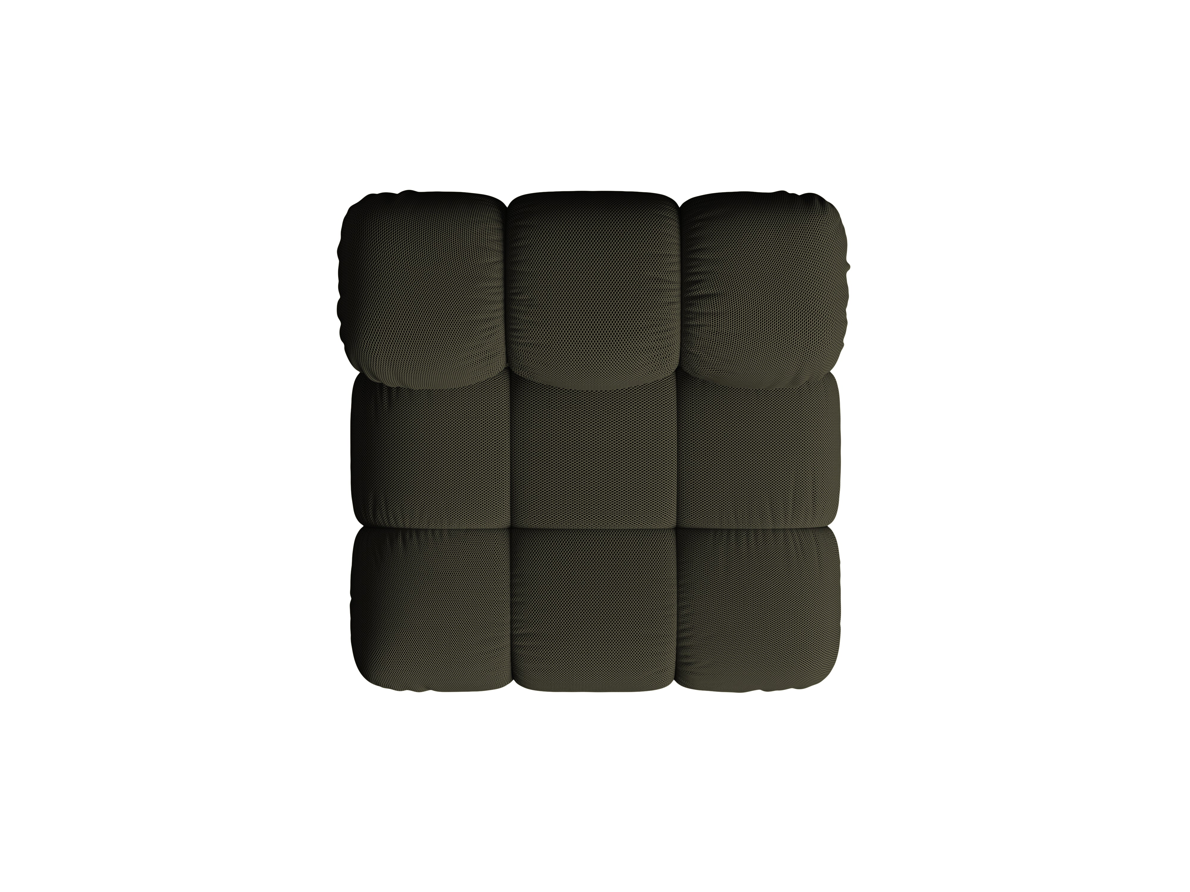 Fauteuil / module BELLIS donkergroene 3D-stof