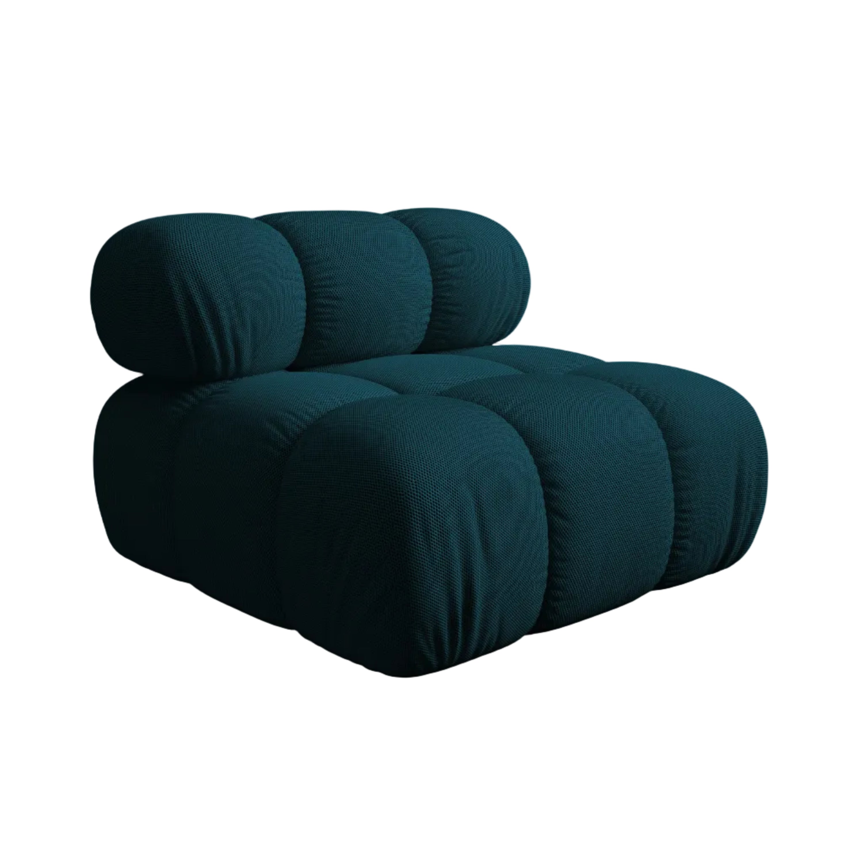 Fauteuil / module BELLIS zeegroene 3D-stof