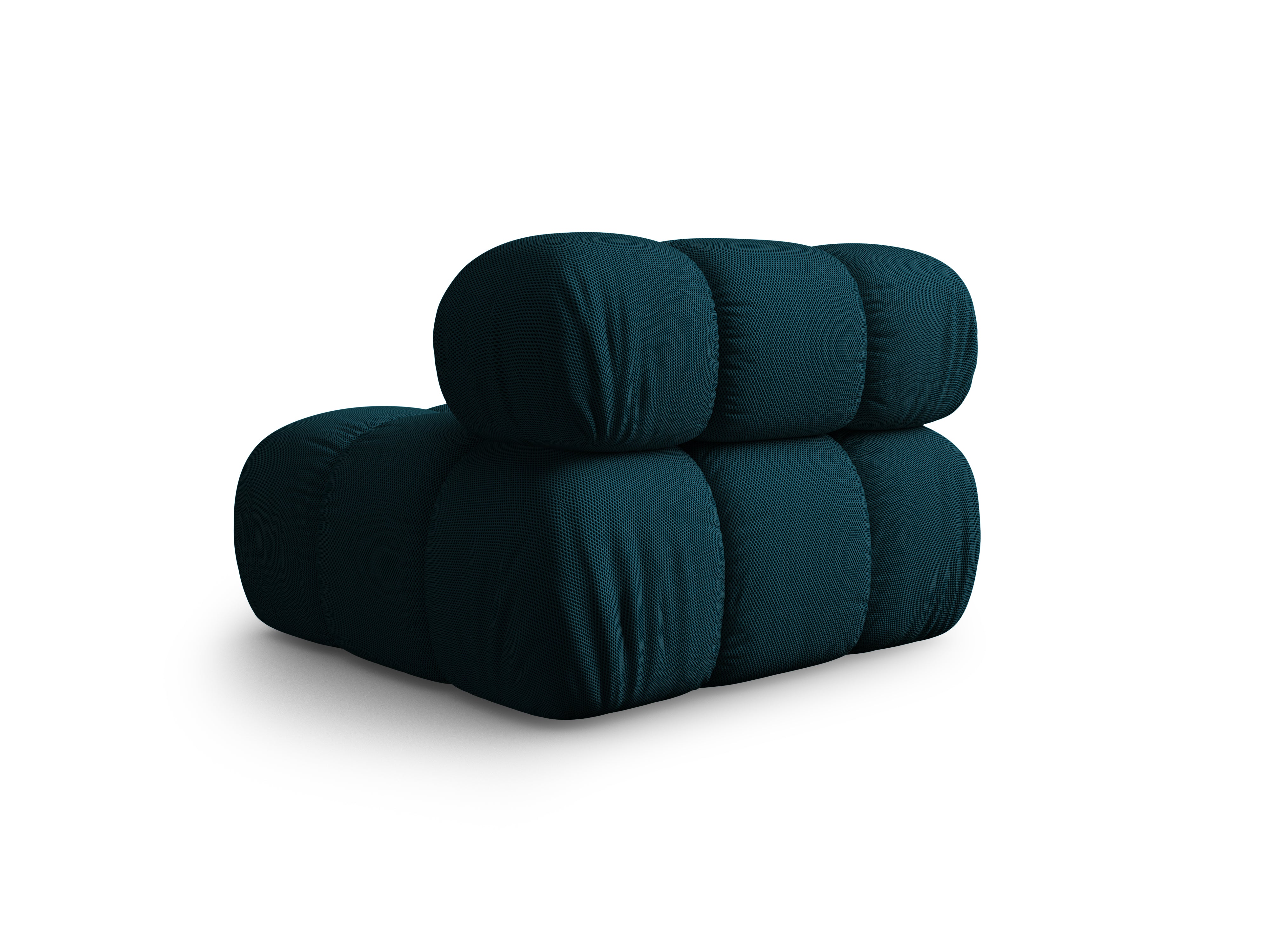 Fauteuil / module BELLIS zeegroene 3D-stof