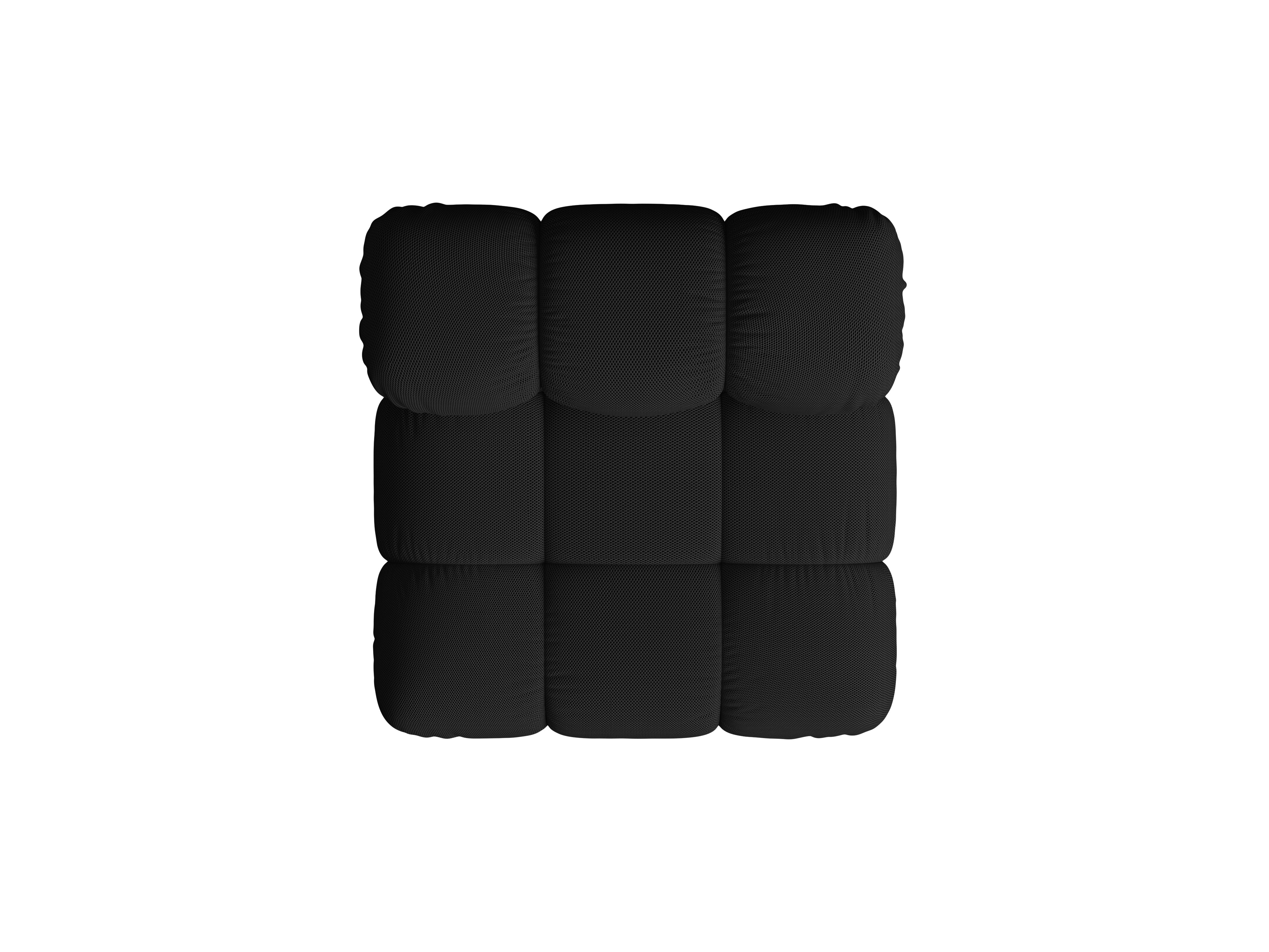 Fauteuil / module BELLIS zwarte 3D-stof