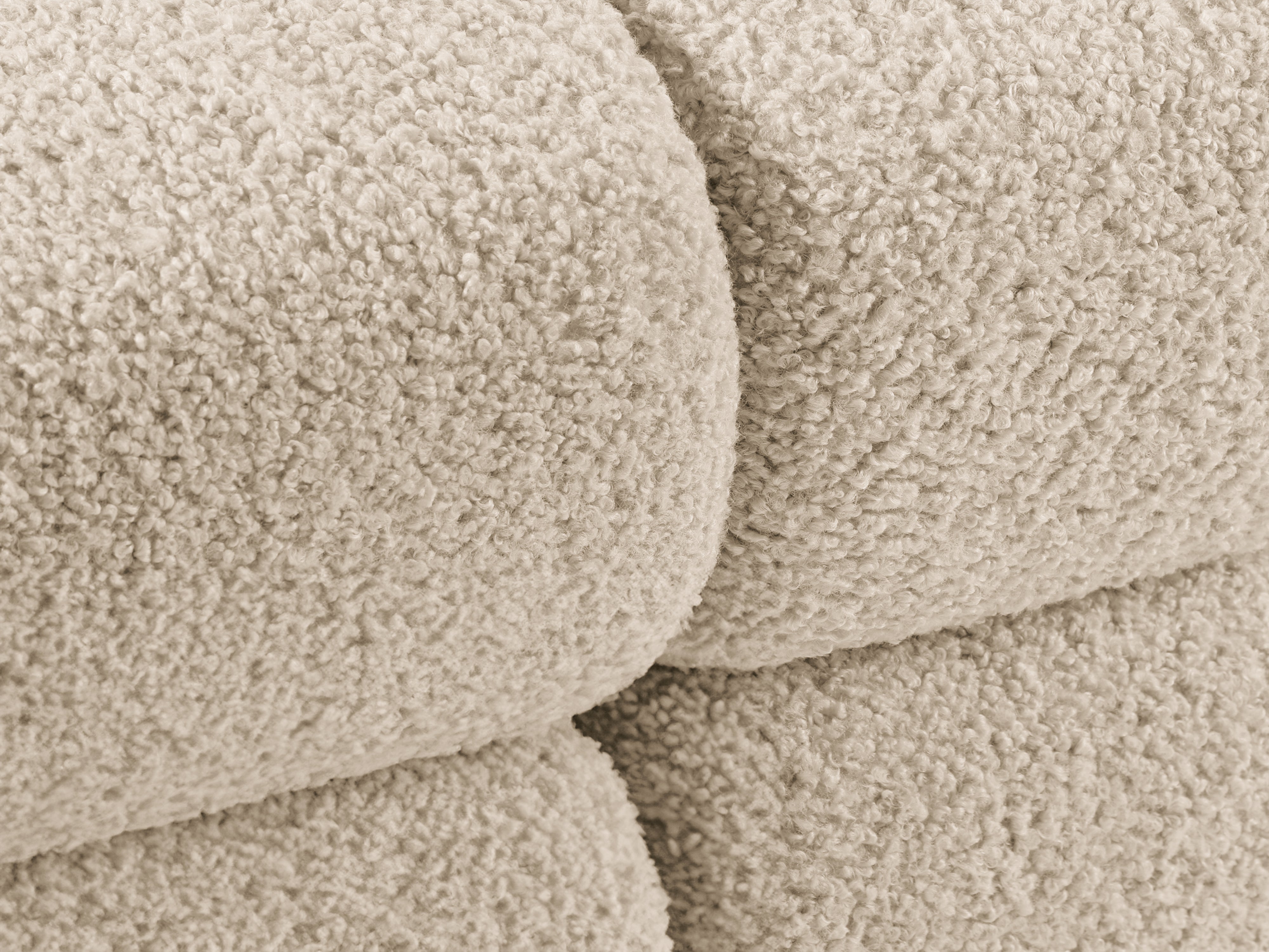 Fauteuil / module BELLIS beige bouclé