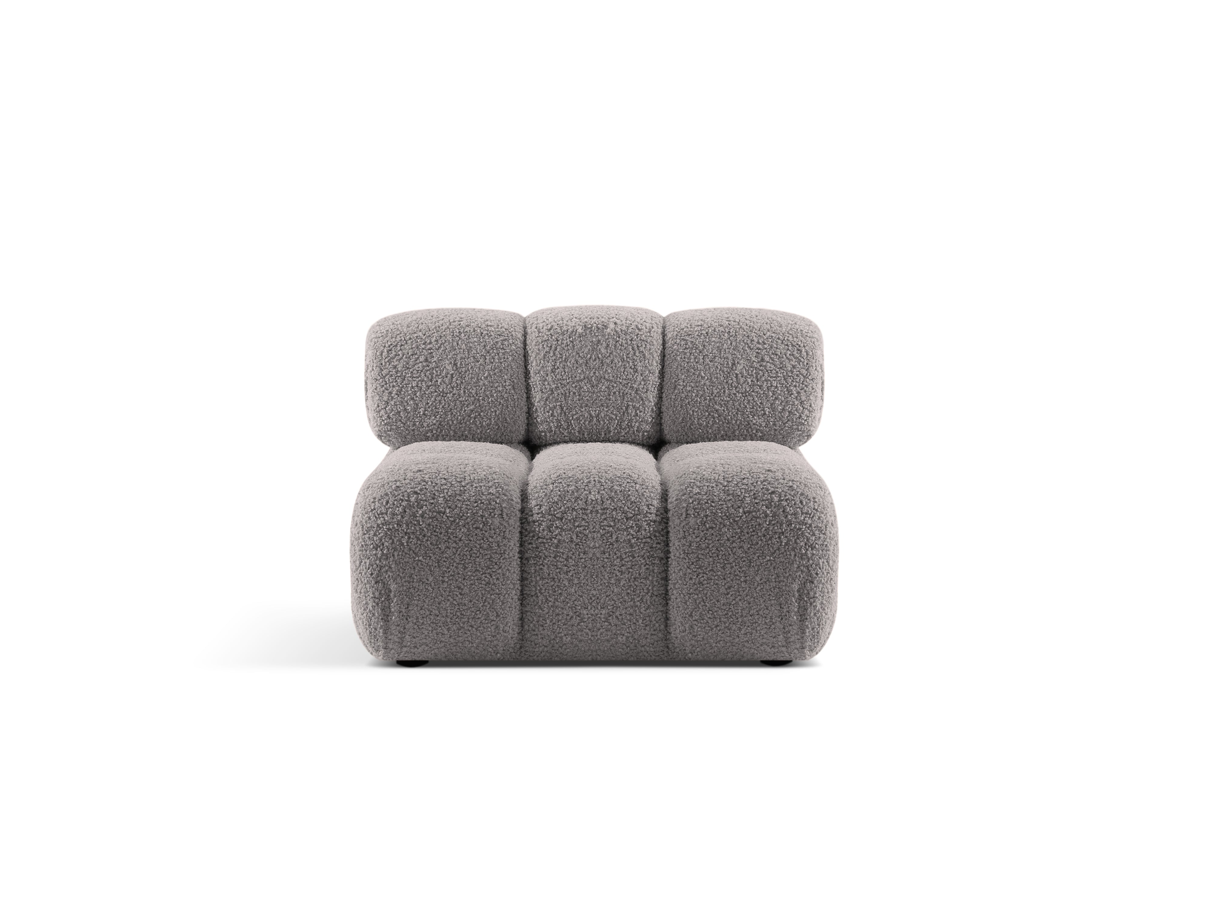 BELLIS fauteuil / module grijs boucle