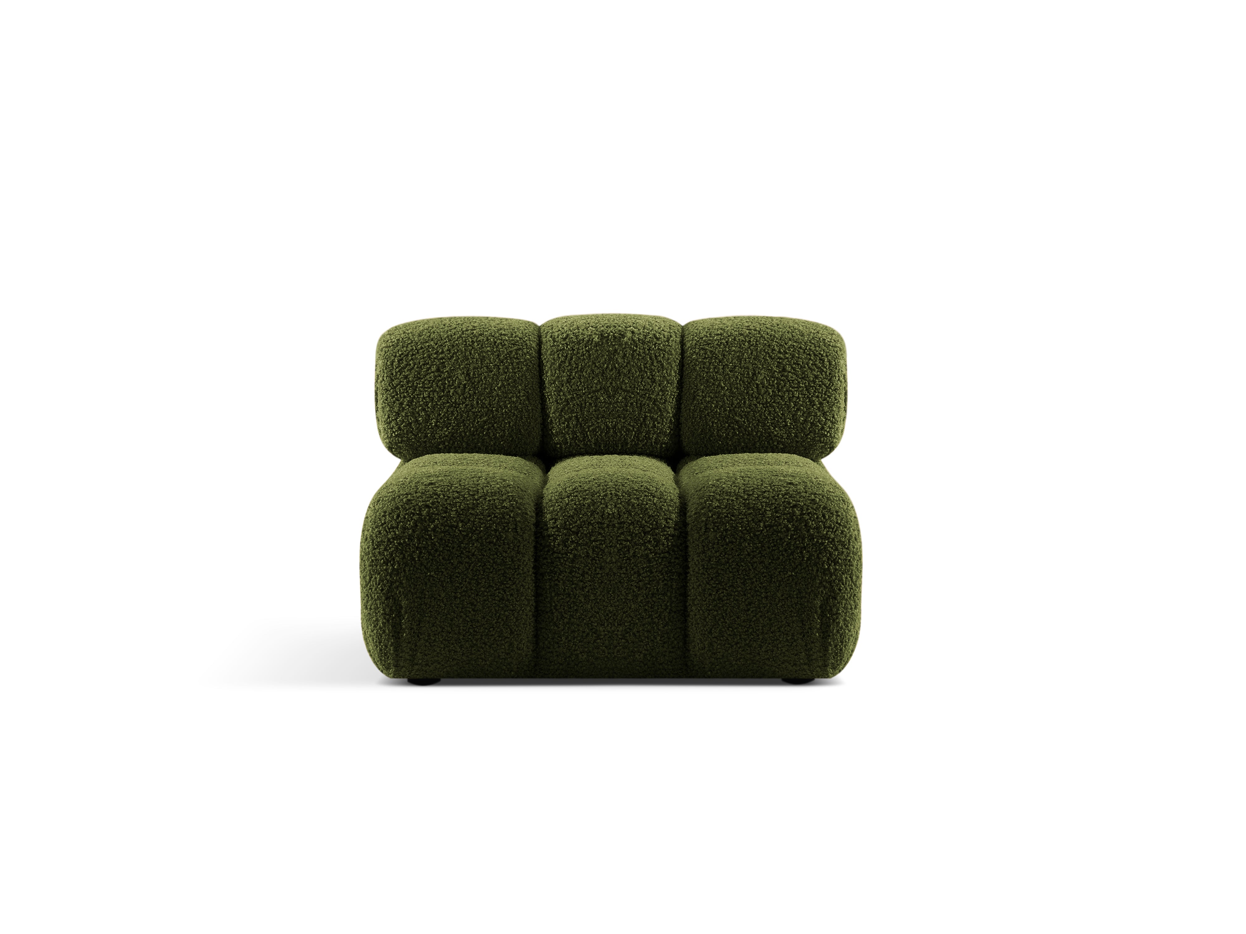 Fauteuil / module BELLIS groene bouclé