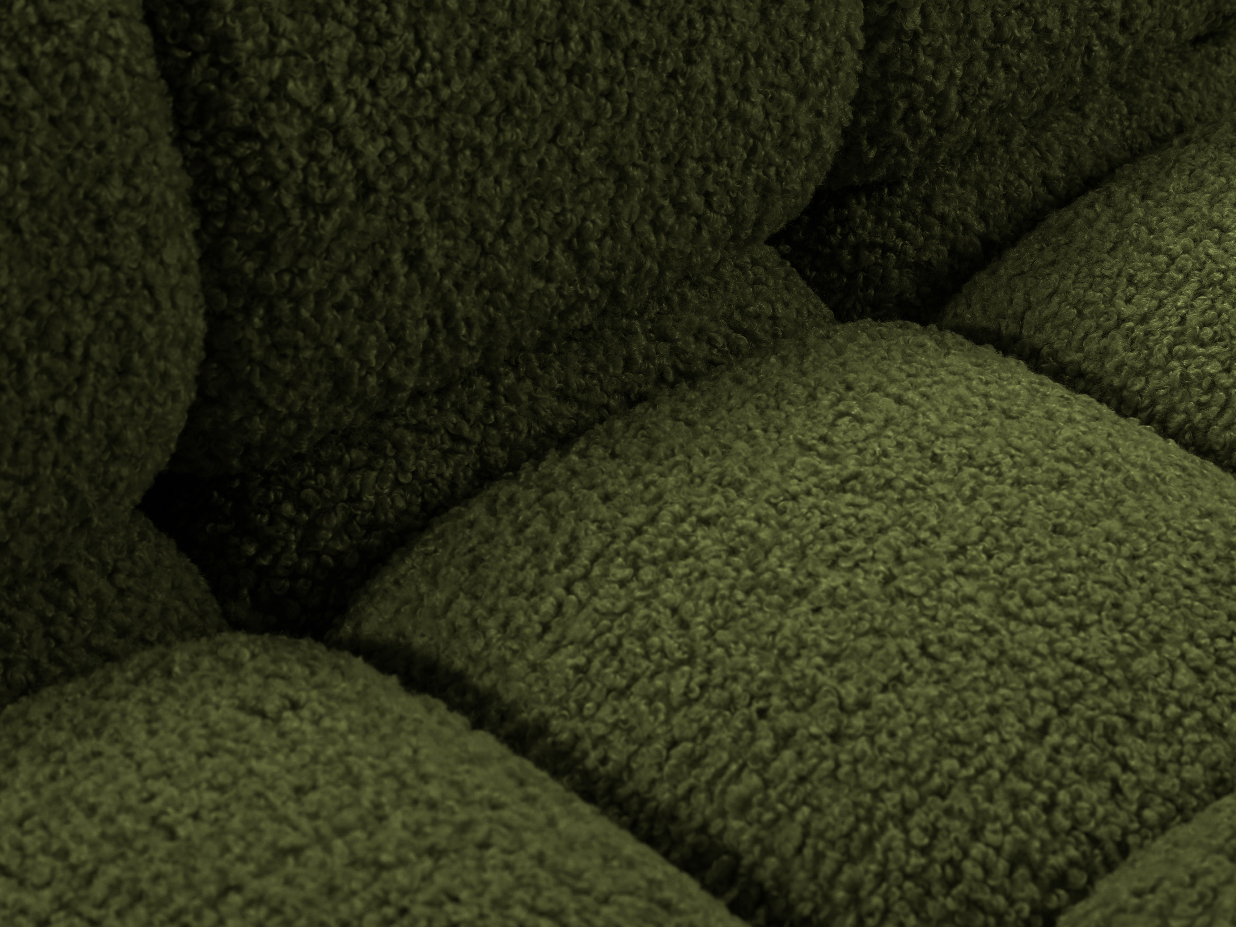 Fauteuil / module BELLIS groene bouclé