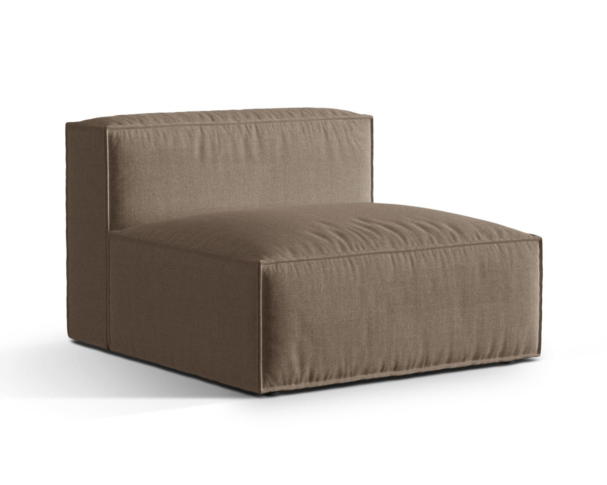 Moduł 1-osobowy bez podłokietników NURIA cappuccino – ujęcie boczne
