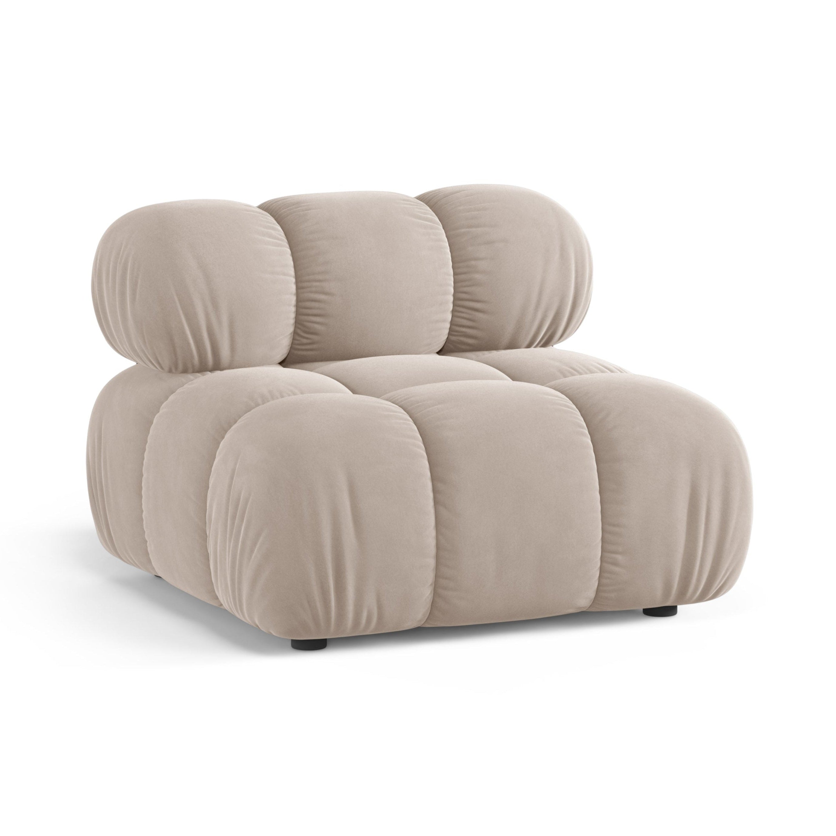 BELLIS fauteuil / module in lichtbeige velours