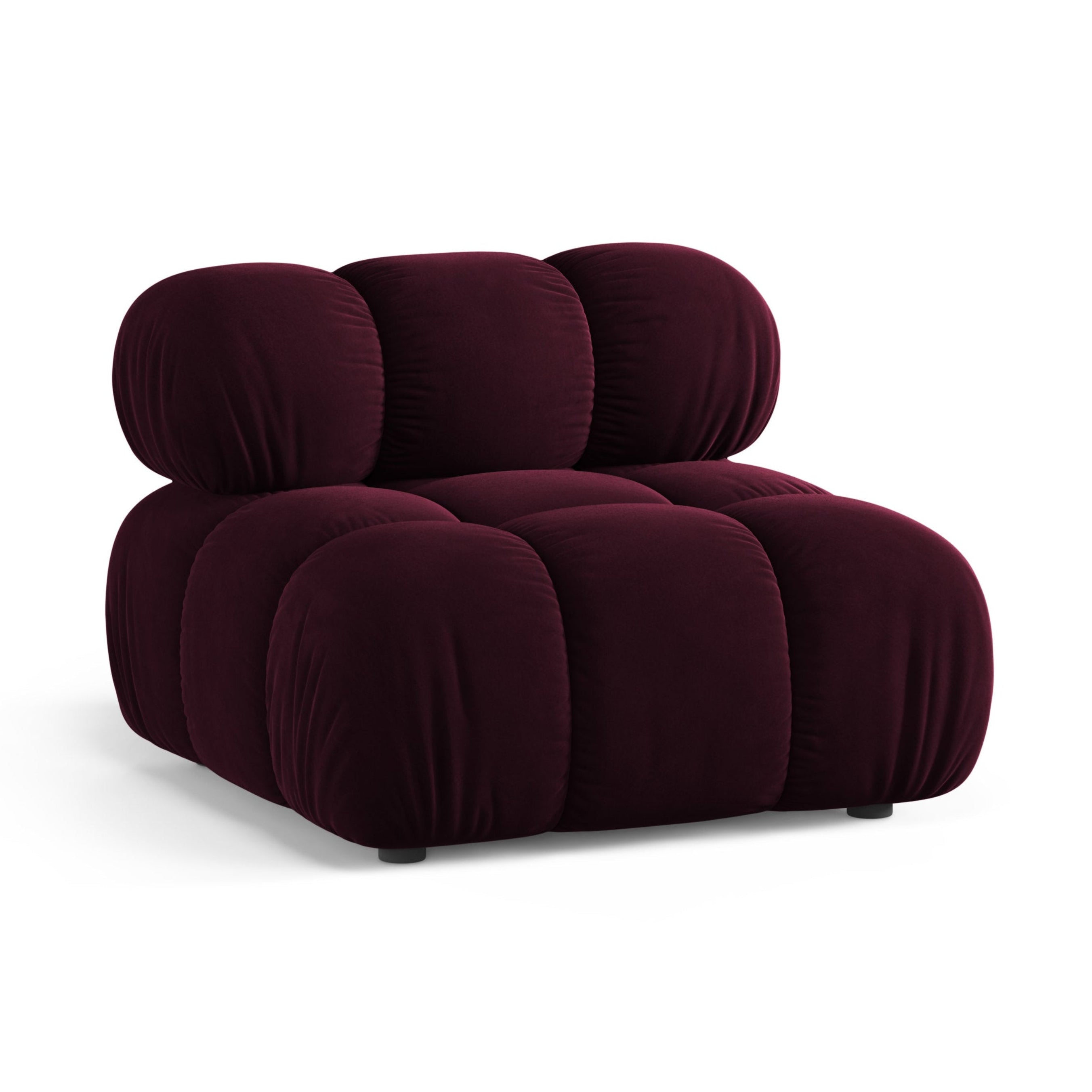 BELLIS fauteuil / module in bordeaux fluweel