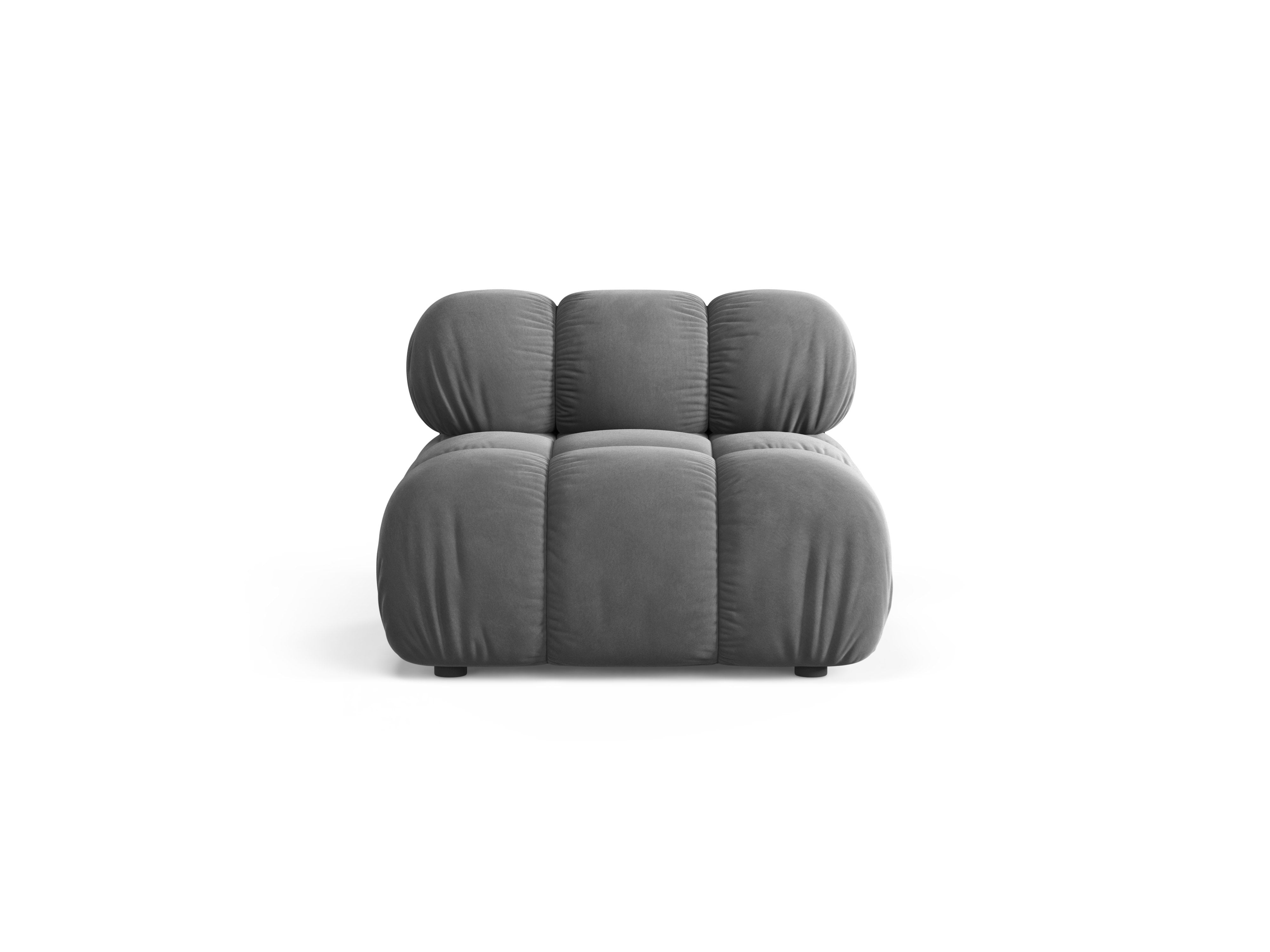 BELLIS fauteuil / module grijs fluweel