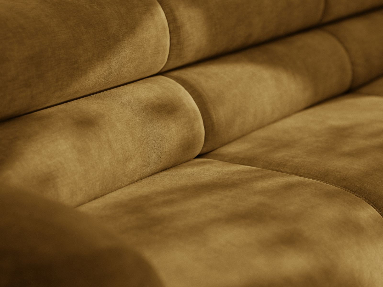 Fotel / module NEO mosterdkleurige chenille