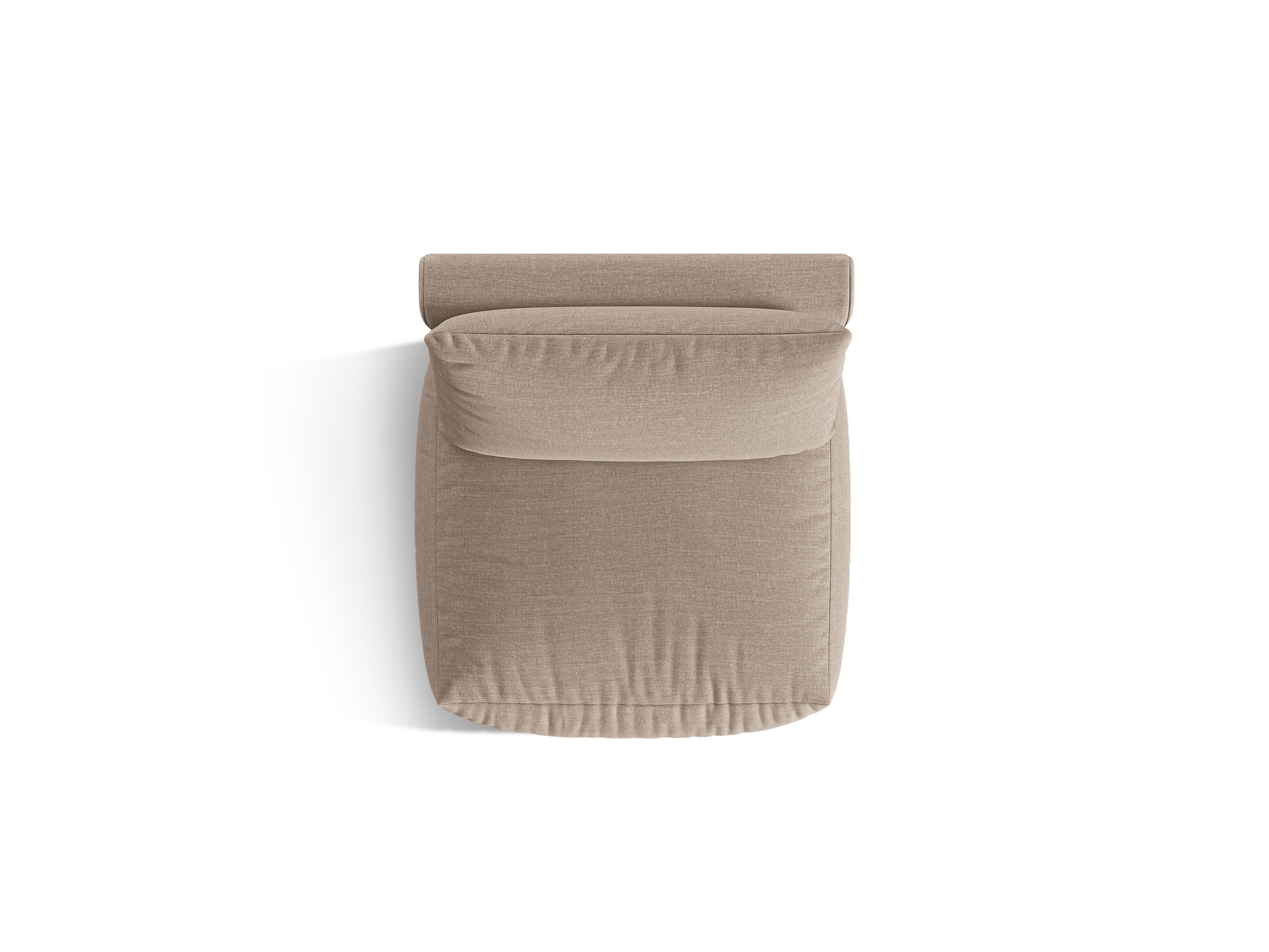 Sofa modułowa CHRIS - element środkowy piaskowy szenil – sosna