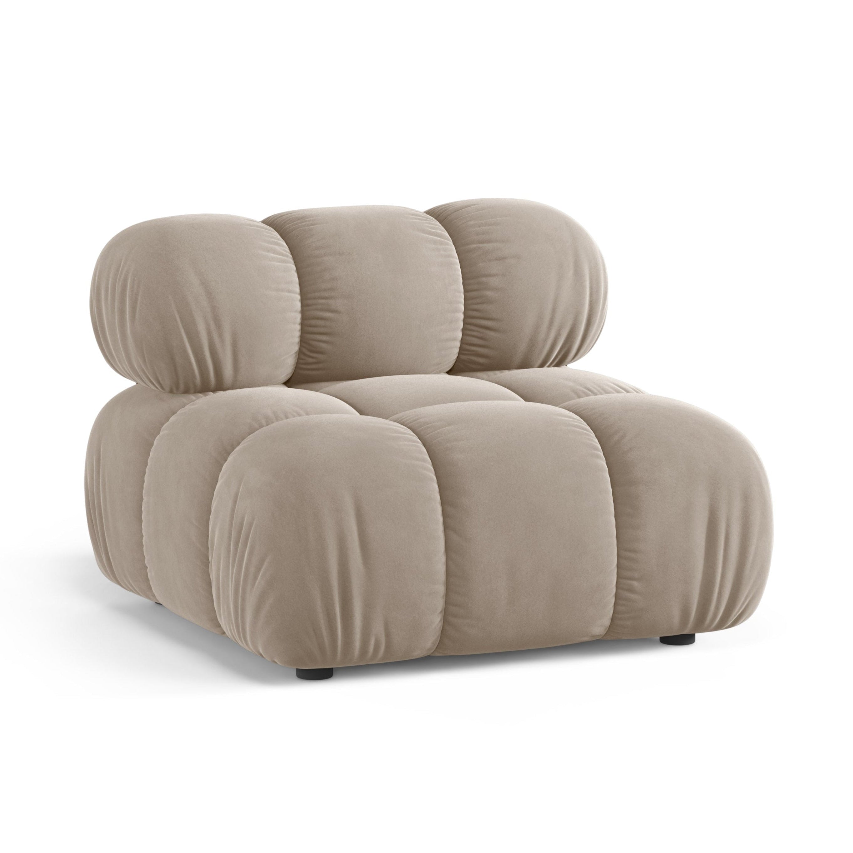 Fauteuil / modulaire fluwelen BELLIS beige