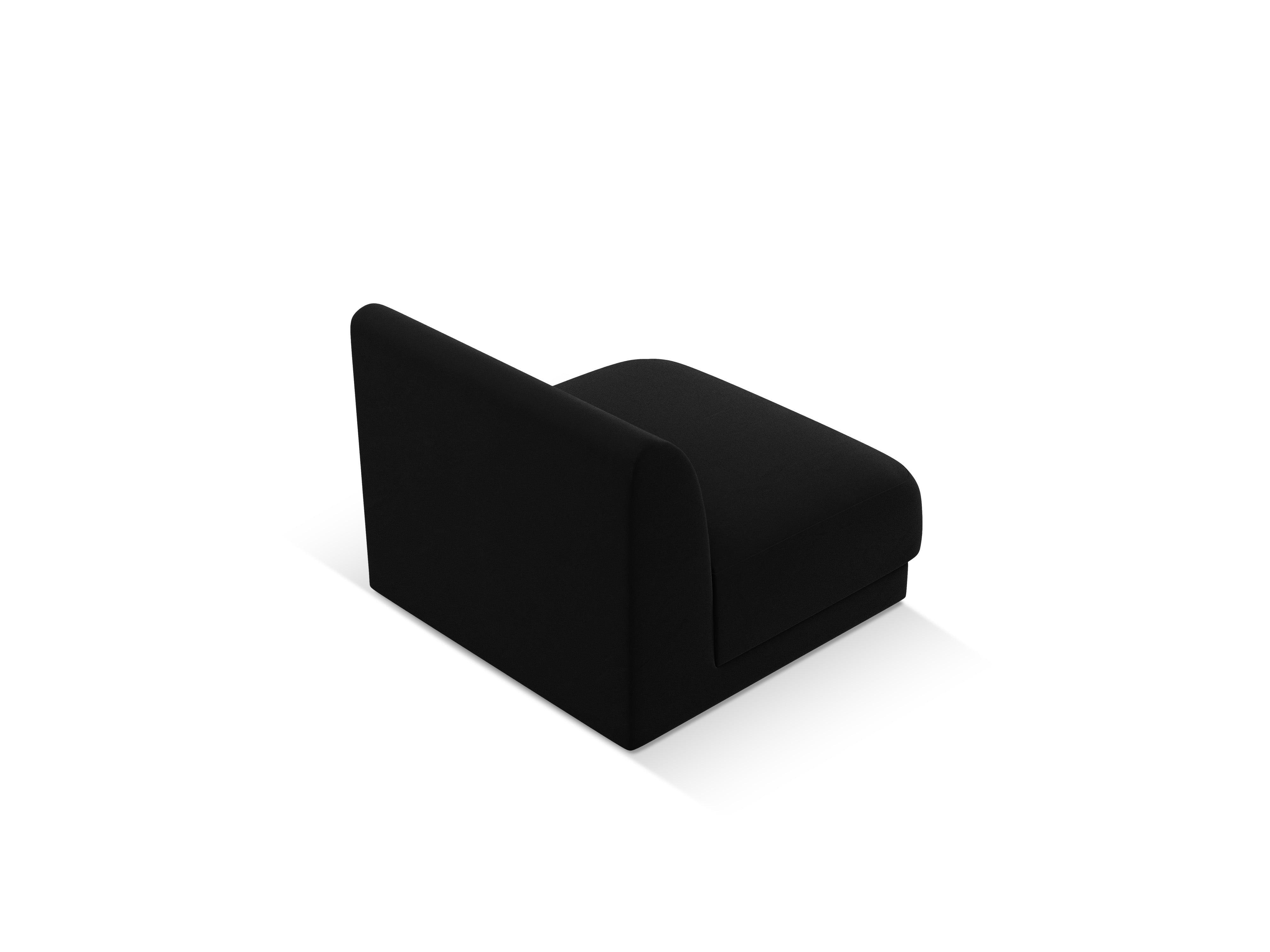 Fauteuil / module fluwelen MILEY zwart