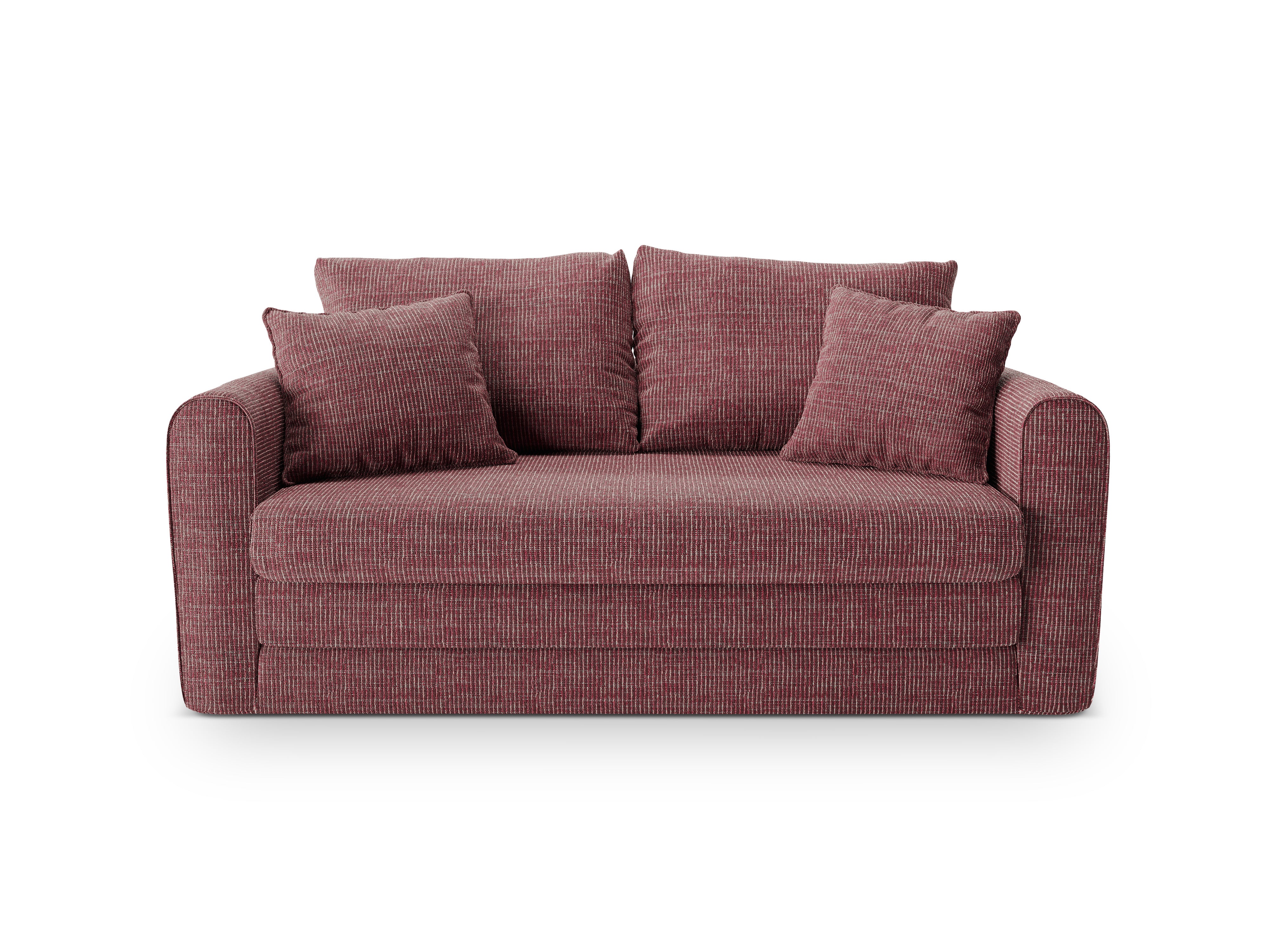 2-Seater Sofa with Sleeping Function LIDO Red Melange