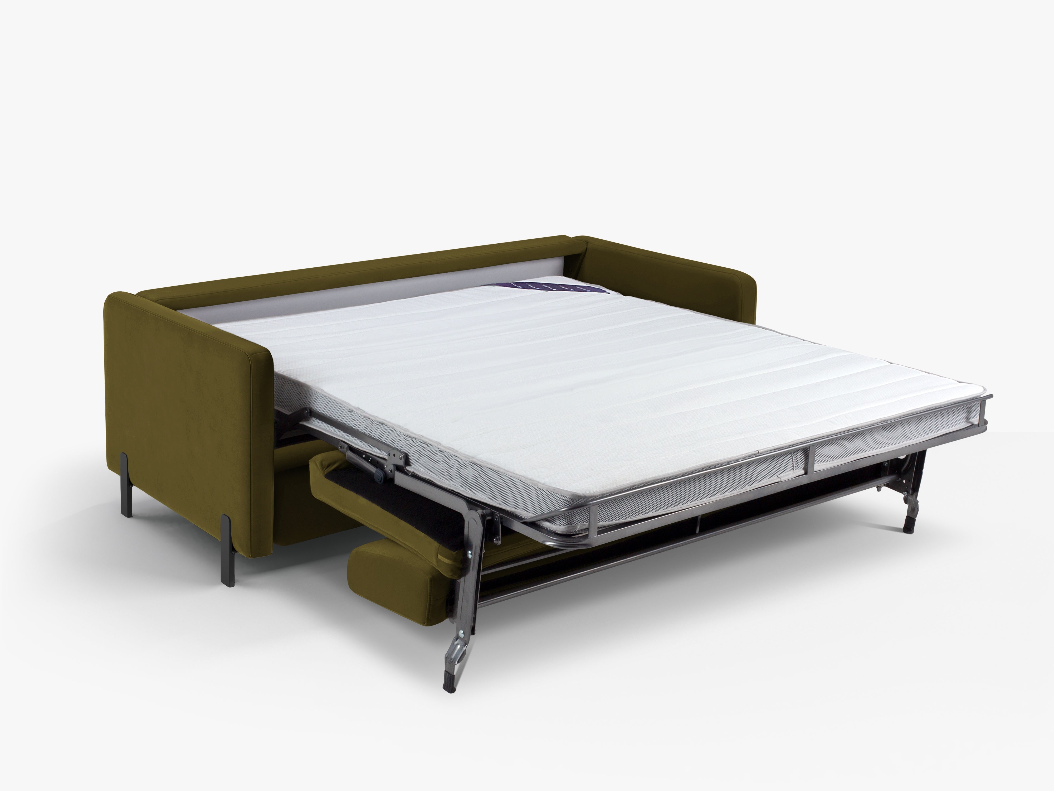 Sofa aus Samt für 2 Personen mit Schlaf-Funktion GLORIA grün