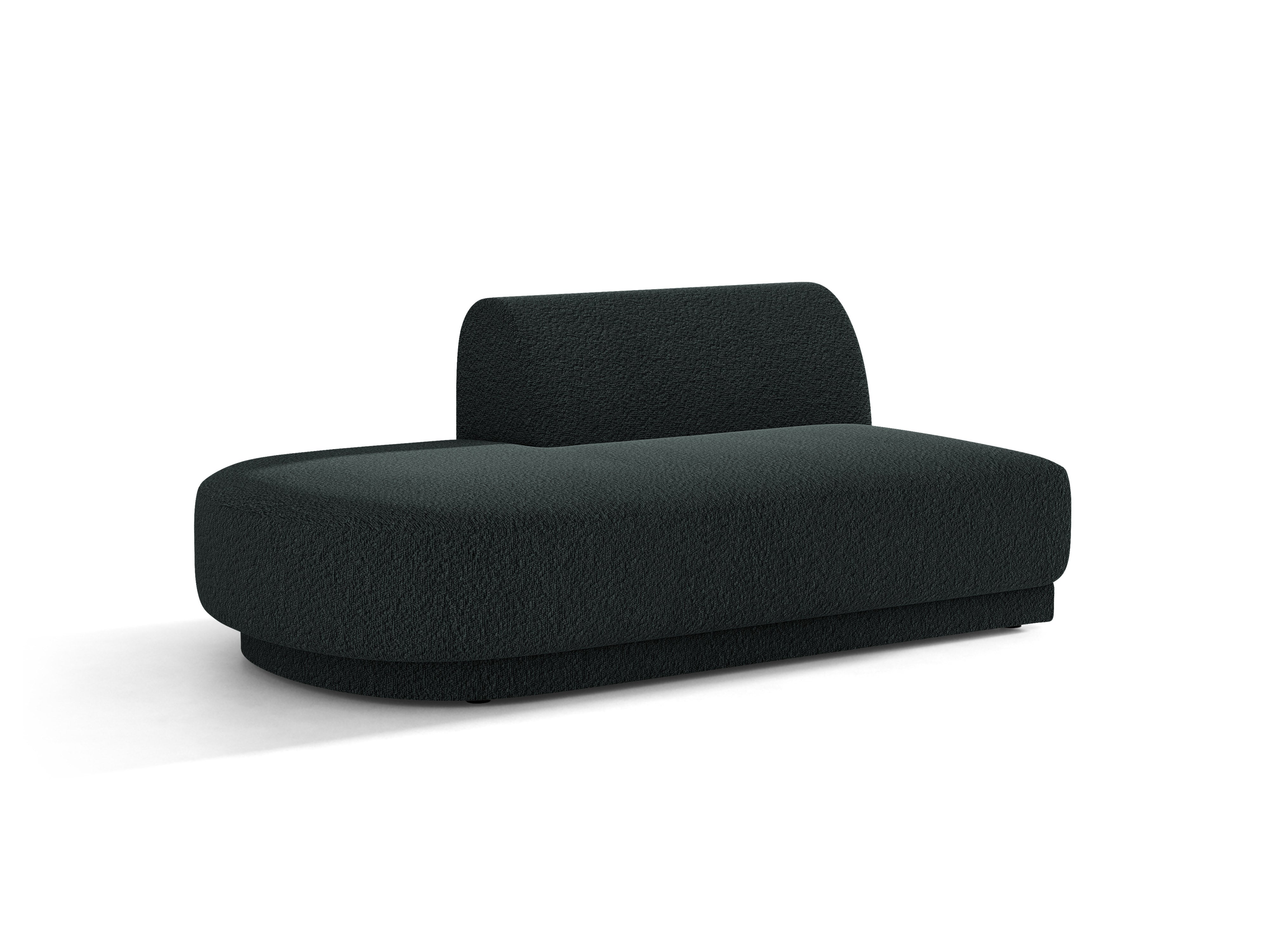 Szezlong 2-persoons links MILEY zwart boucle