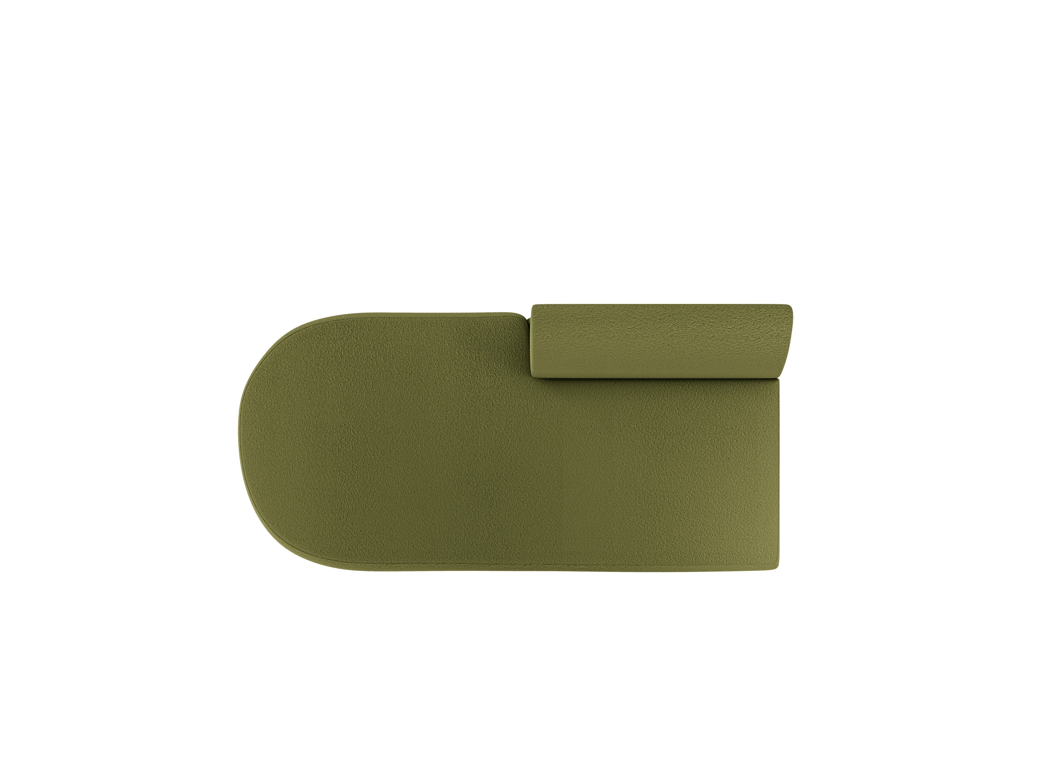 Twee-zits Szezlong links MILEY groen boucle