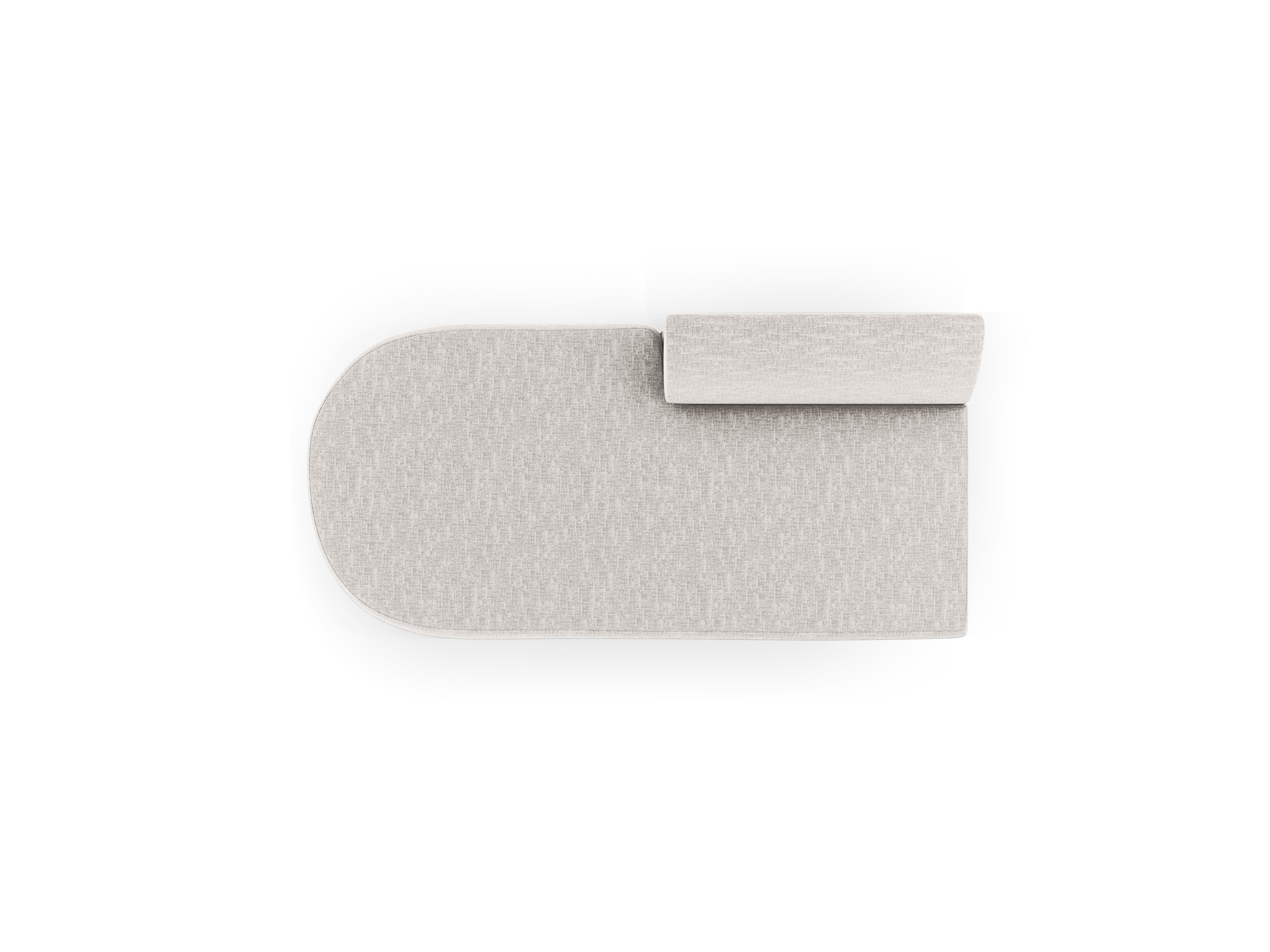 MILEY grijze chenille 2-persoons linkszijdige chaise longue