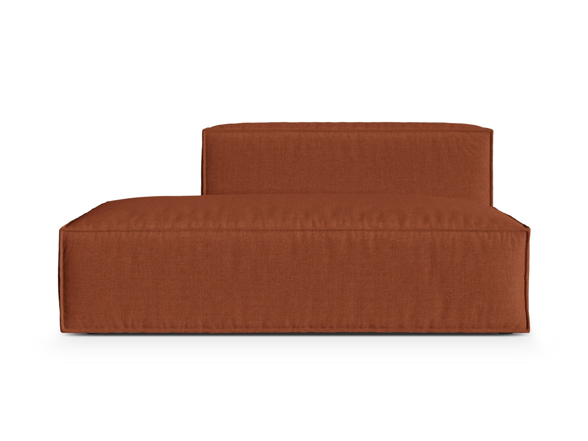 Sofa 3-osobowa z otomaną lewostronną NURIA ceglany – Micadoni