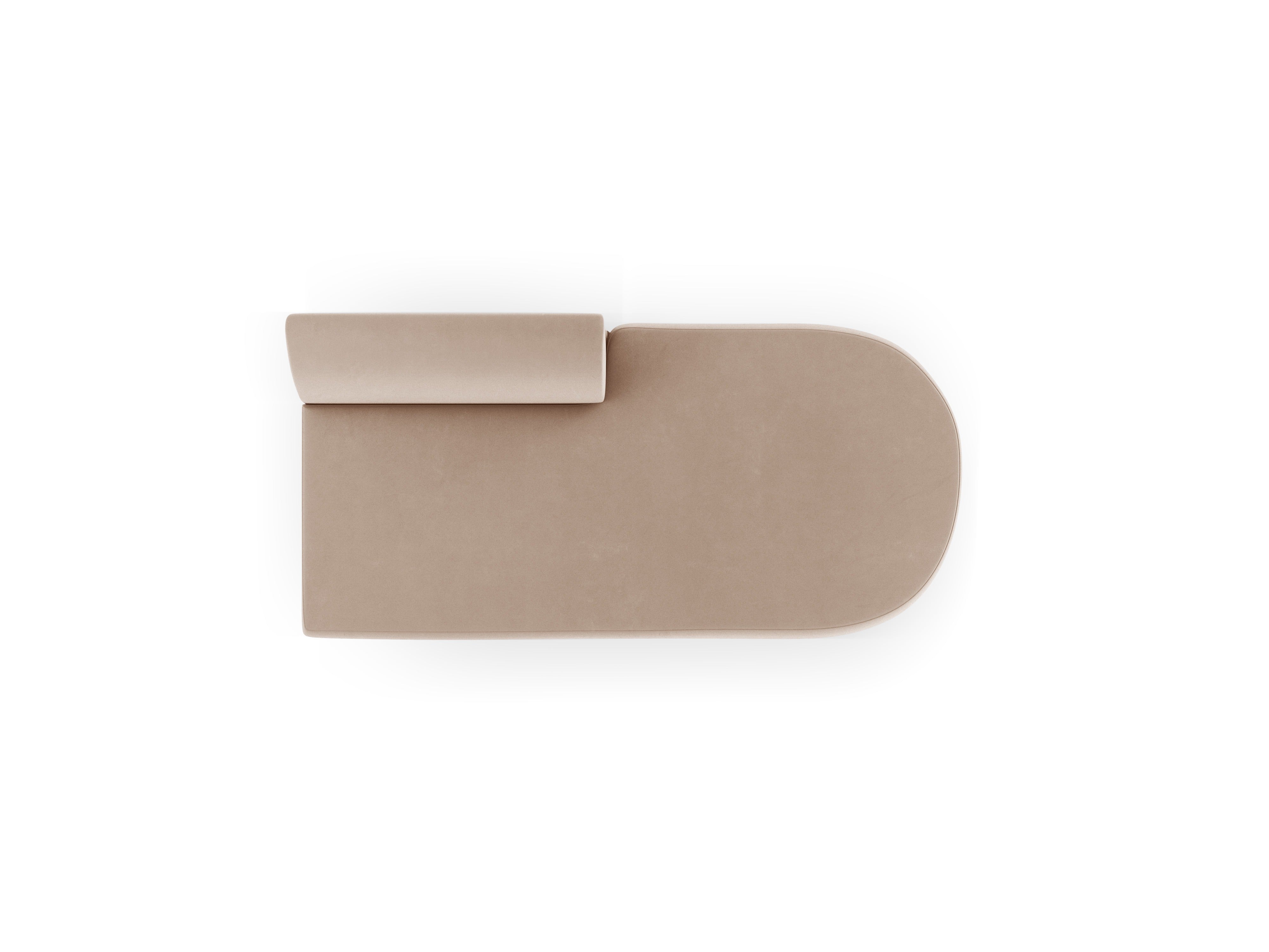 2-sitziger Samt-Sessel rechts MILEY cappuccino