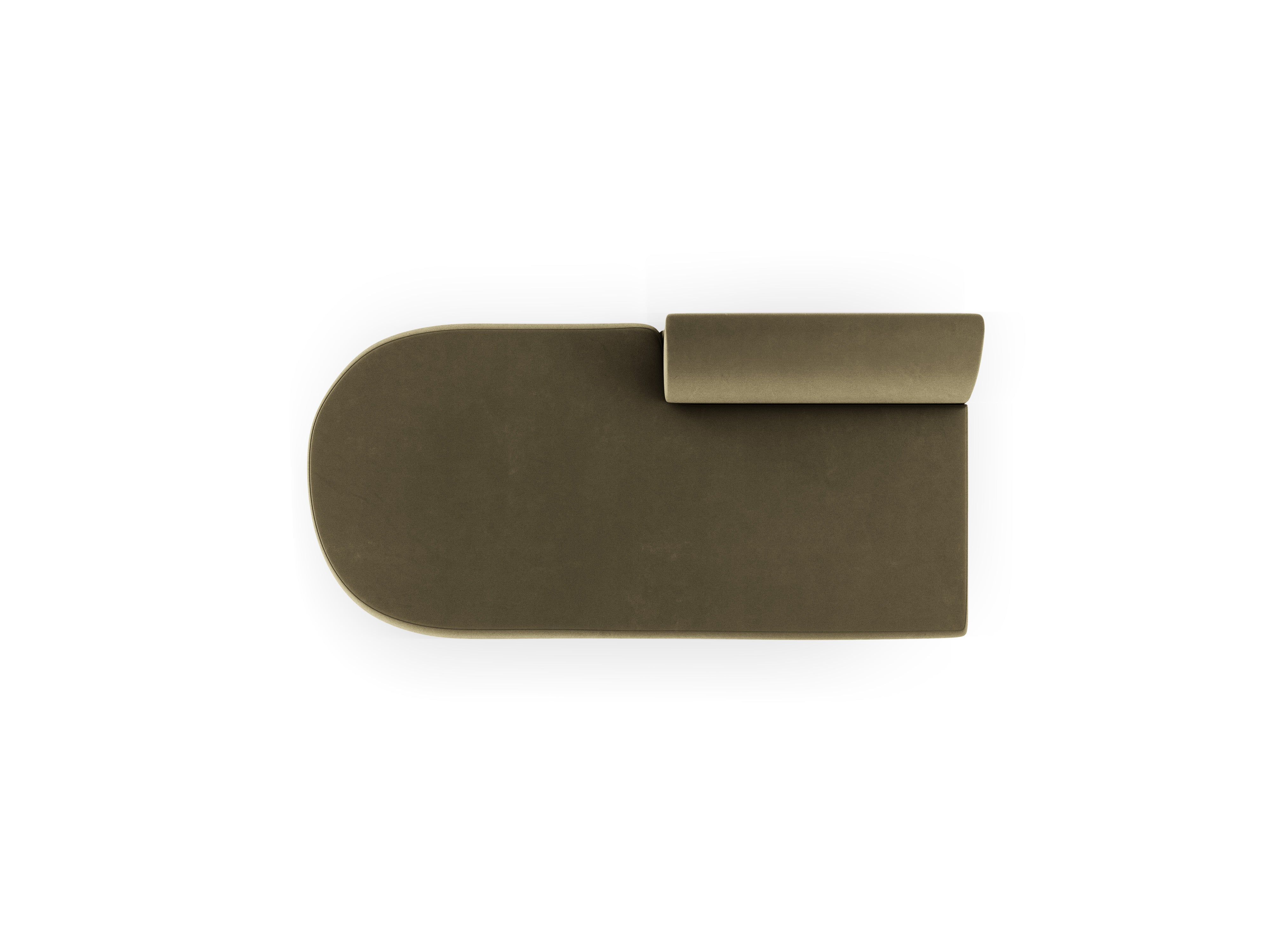 2-sitziger Samt-Sessel links MILEY grün