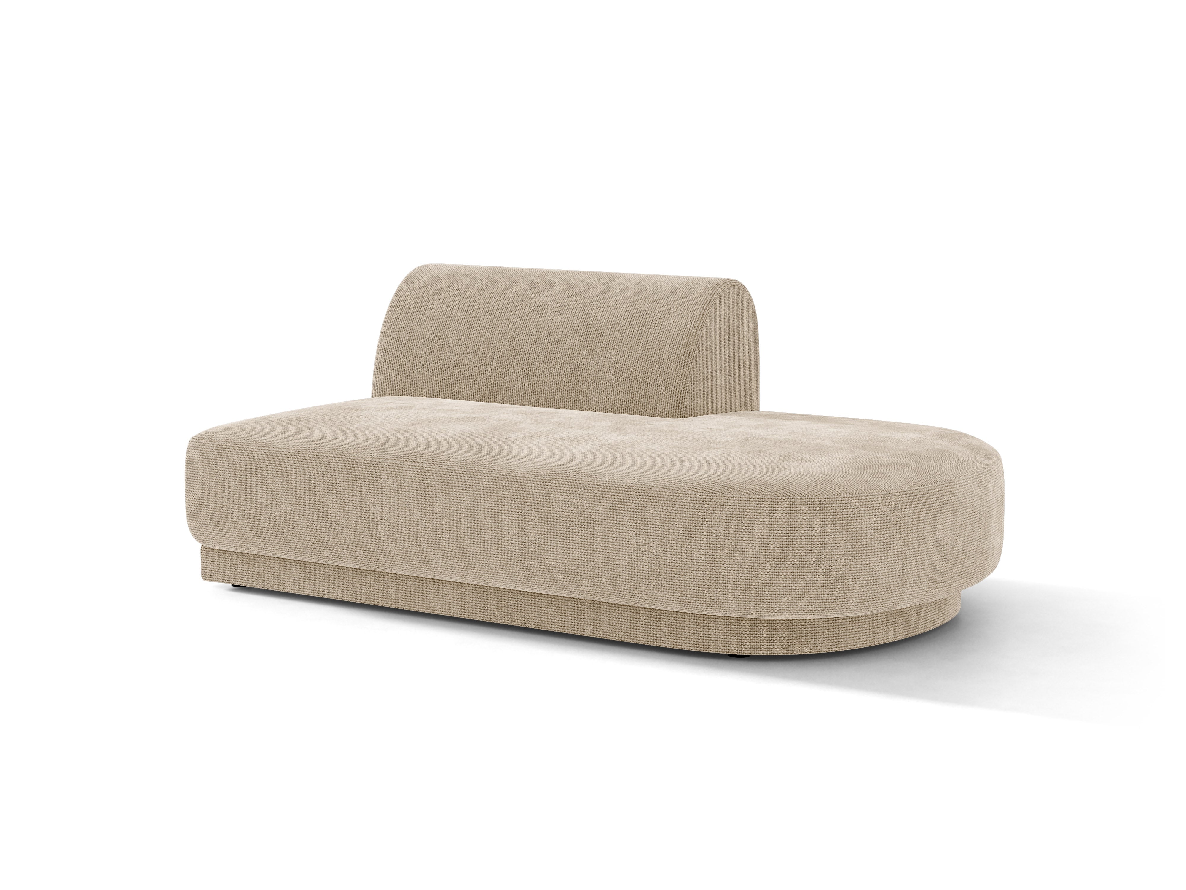 Beige szenil rechtszijdige 2-persoons chaise longue MILEY