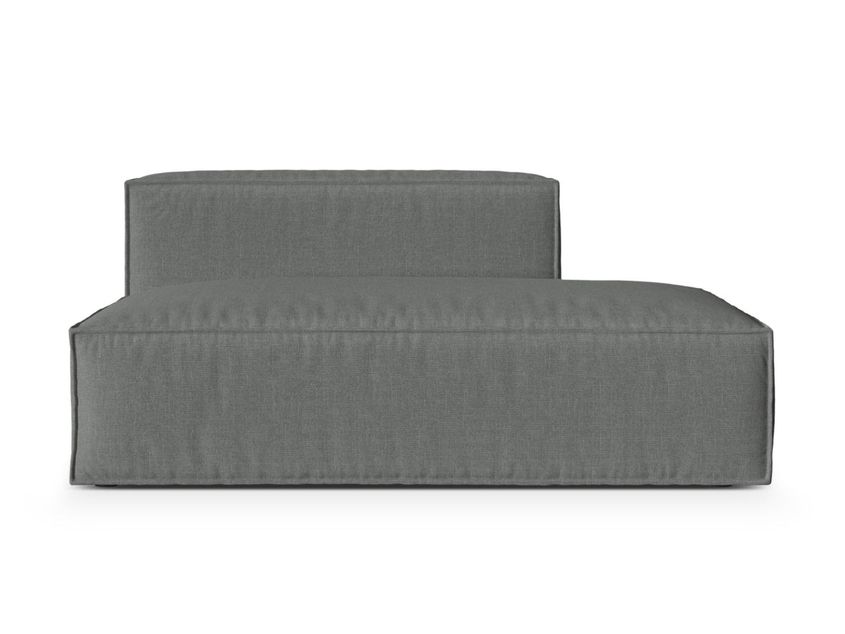 Sofa 3-osobowa z otomaną prawostronną NURIA szary – Micadoni