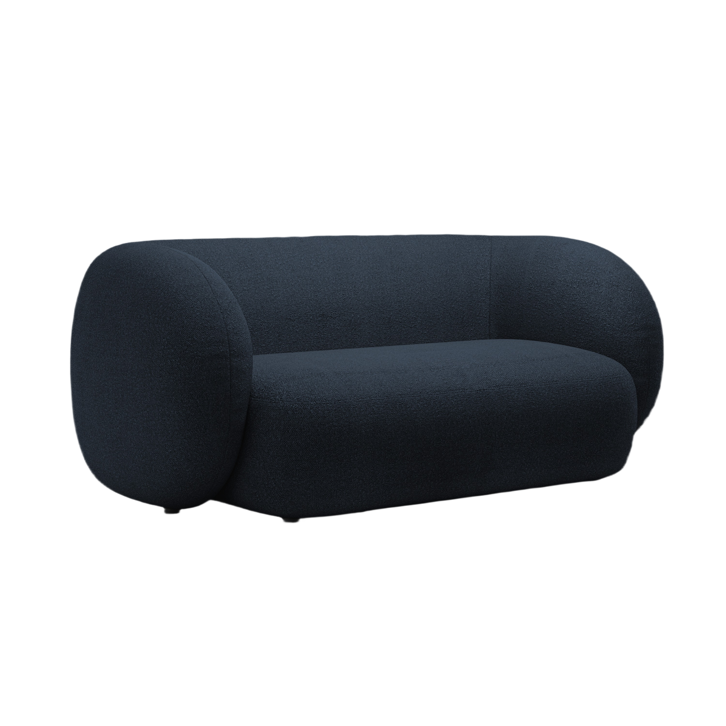 Sofa 2-sitzig KATE marineblau Boucle