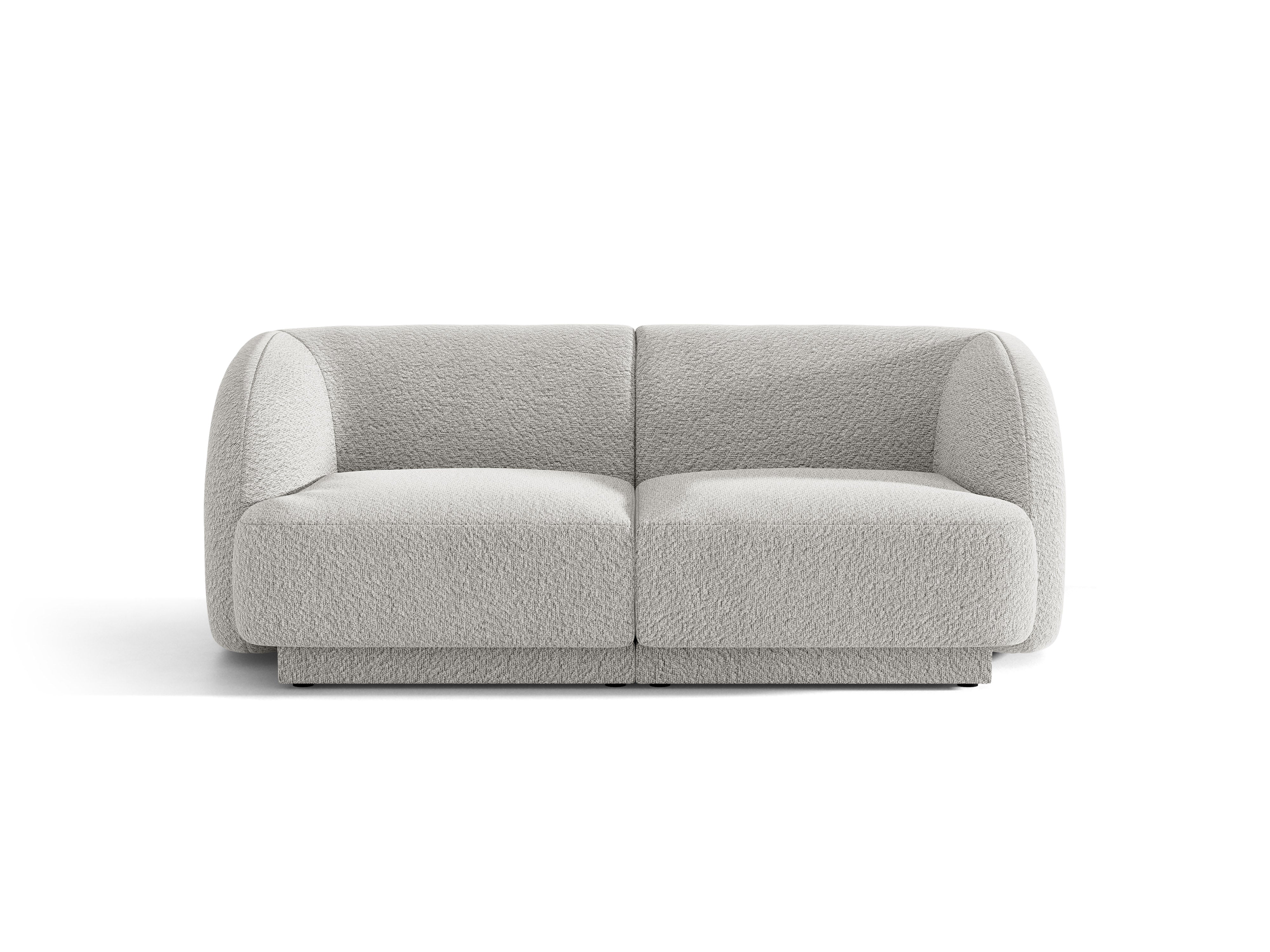Sofa 2-zits MILEY lichtgrijze boucle
