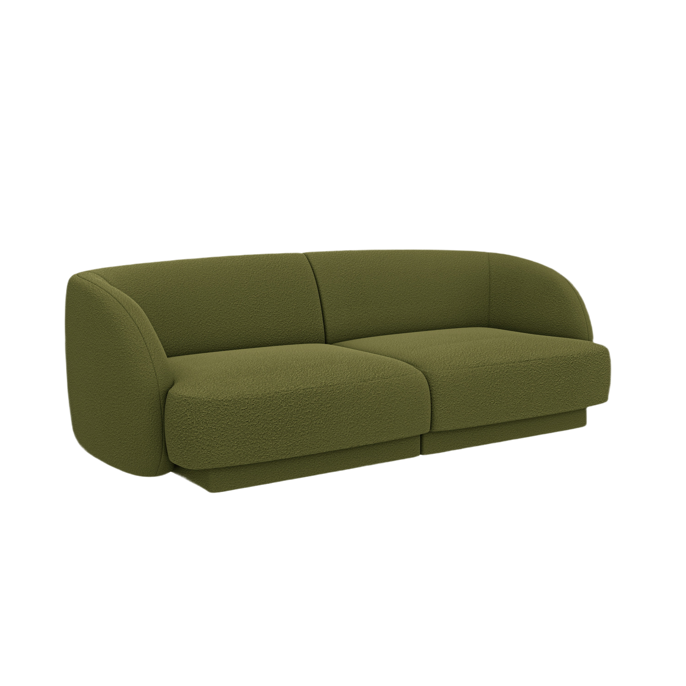 Sofa 2-zits MILEY groen boucle