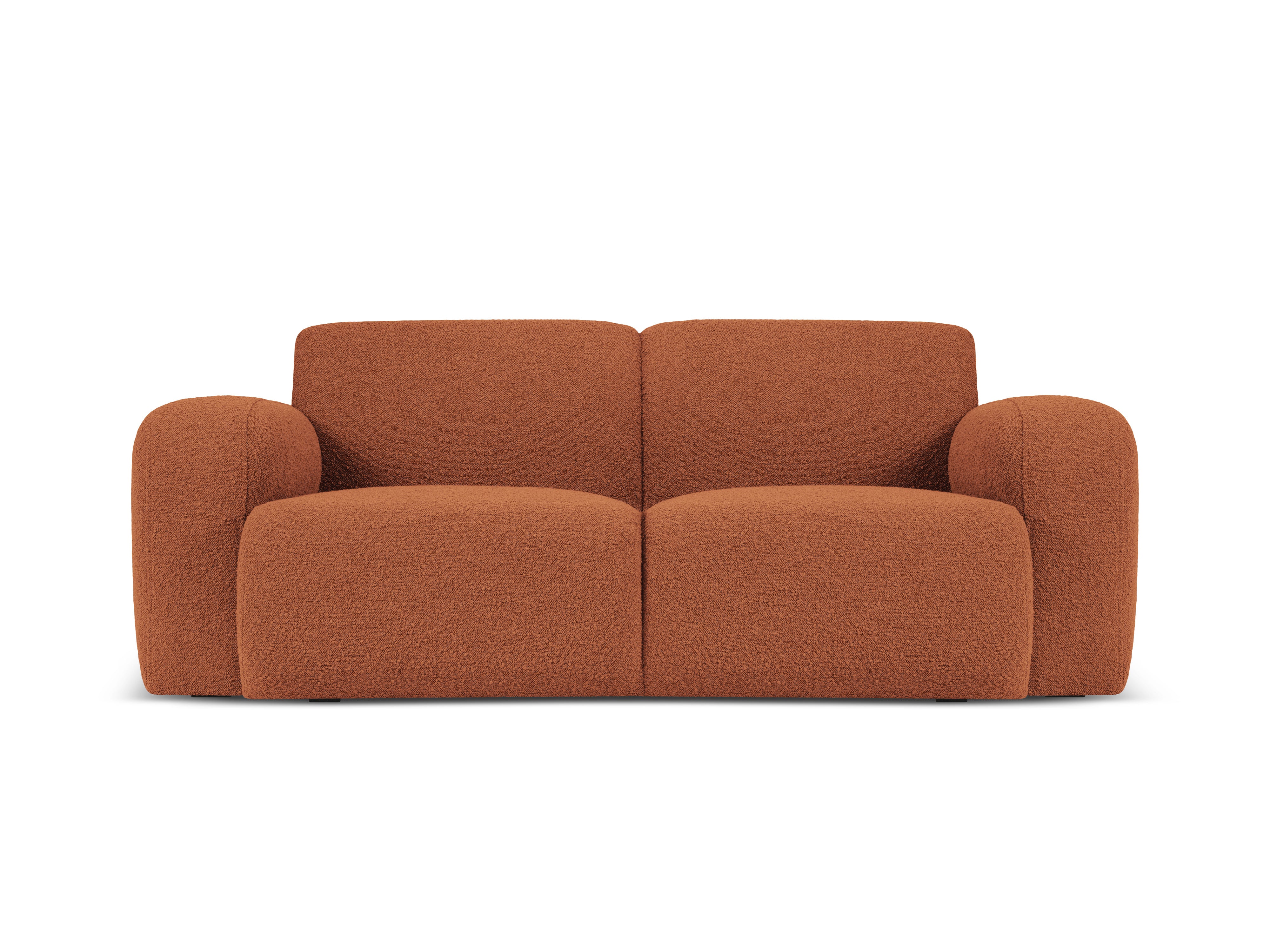 Kanapa w tkaninie boucle 2-osobowa MOLINO terracotta – Micadoni
