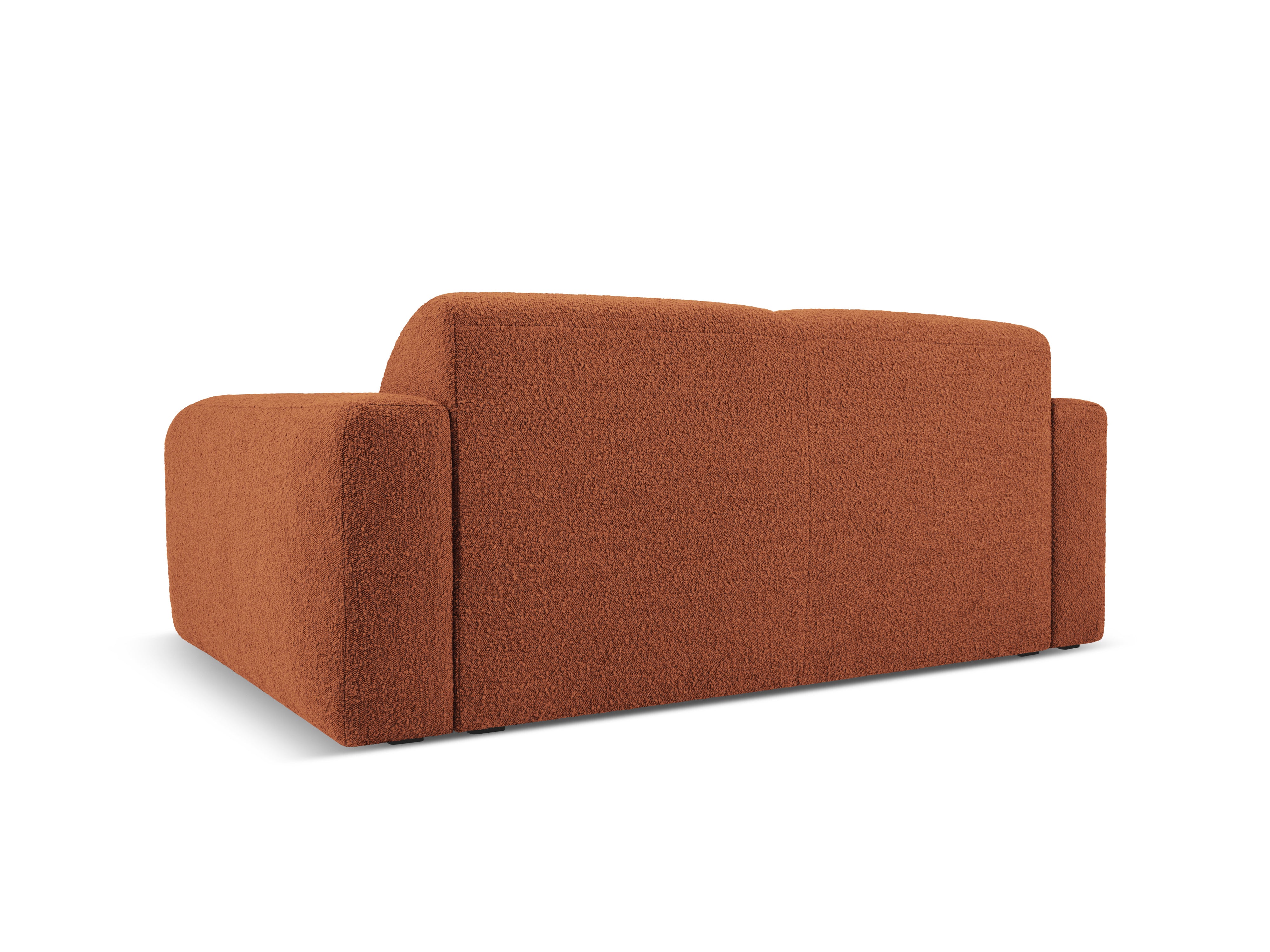 Sofa w tkaninie boucle 2-osobowa MOLINO terracotta – tkanina bouclé
