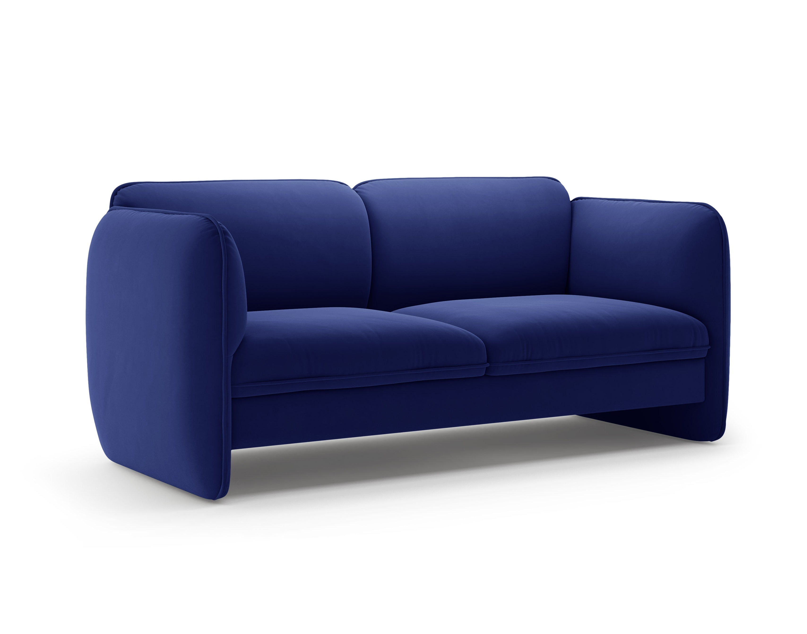 Sofa 2-zits fluwelen GEORGIA kobaltblauw