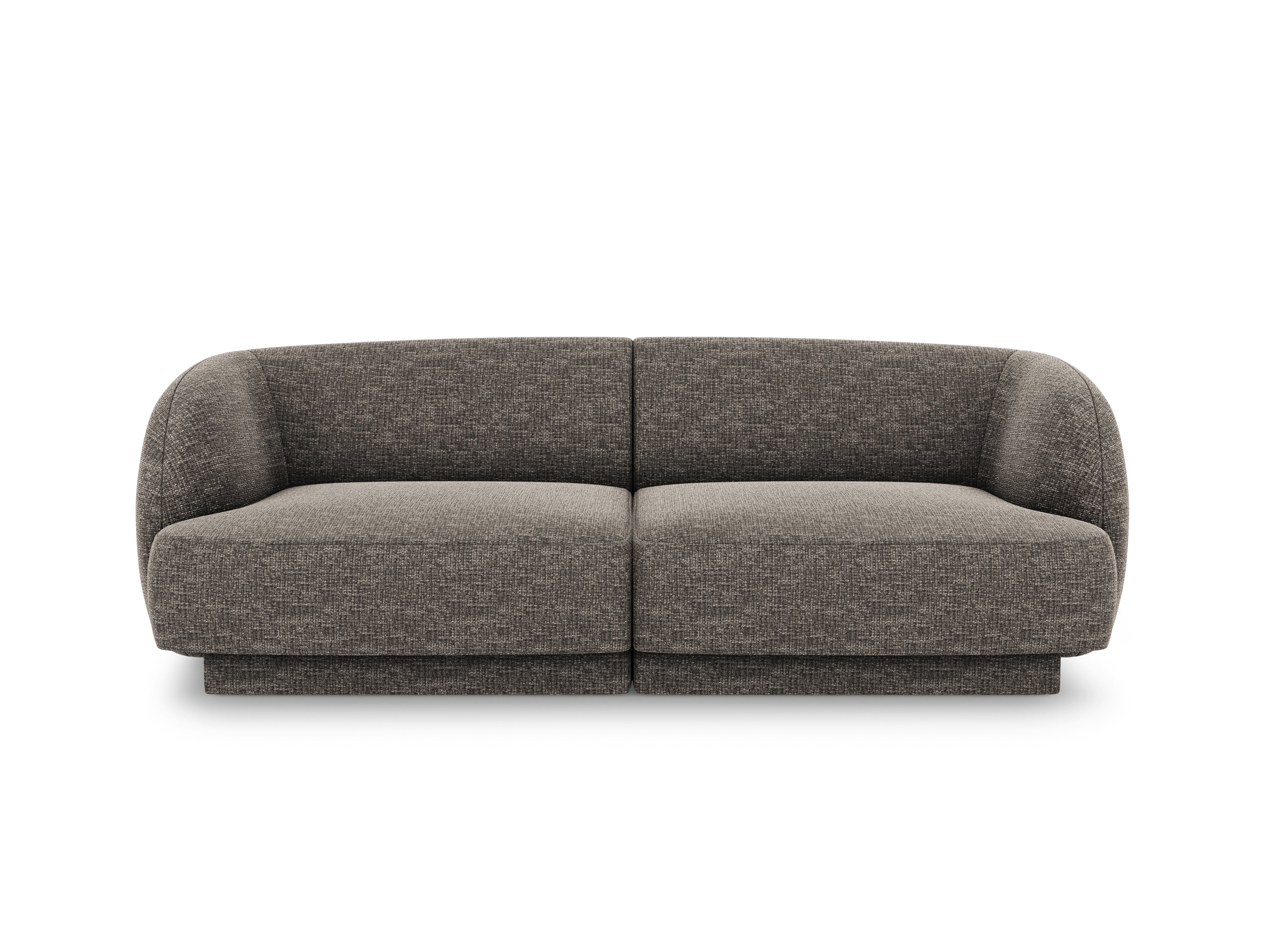 Sofa w tkaninie szenilowej 2-osobowa MILEY szary Micadoni    Eye on Design