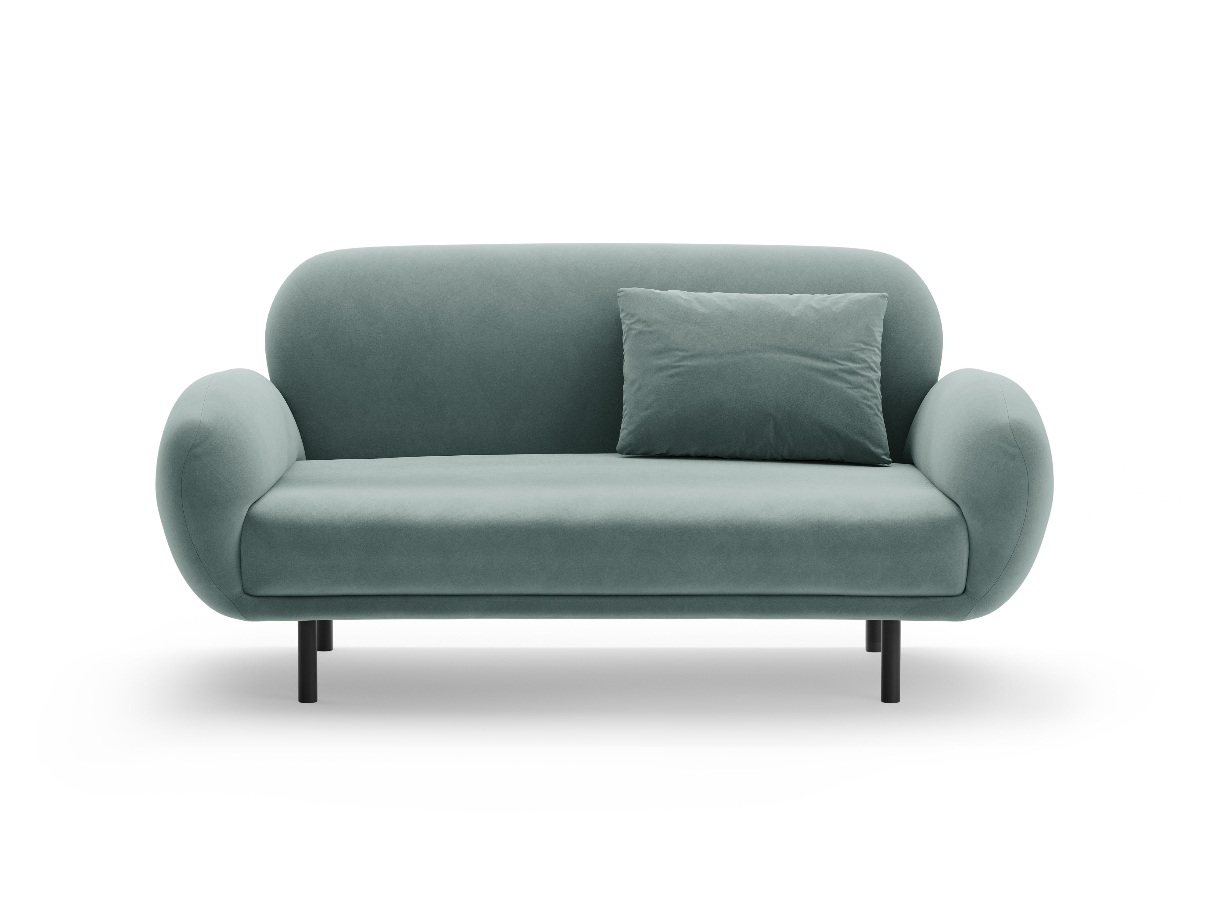 Velvet 2-Seater Sofa POPPY Light Blue