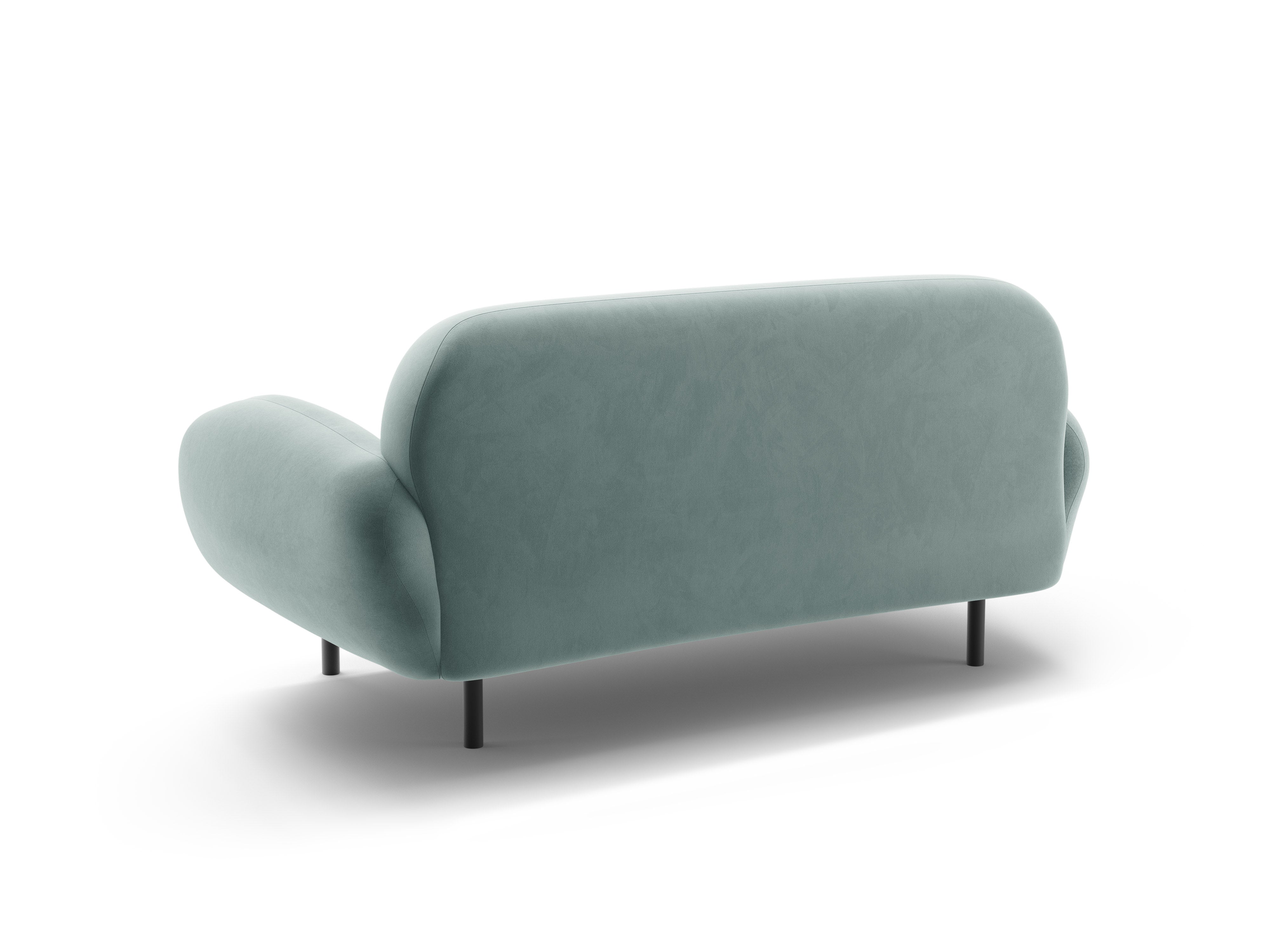 Velvet 2-Seater Sofa POPPY Light Blue