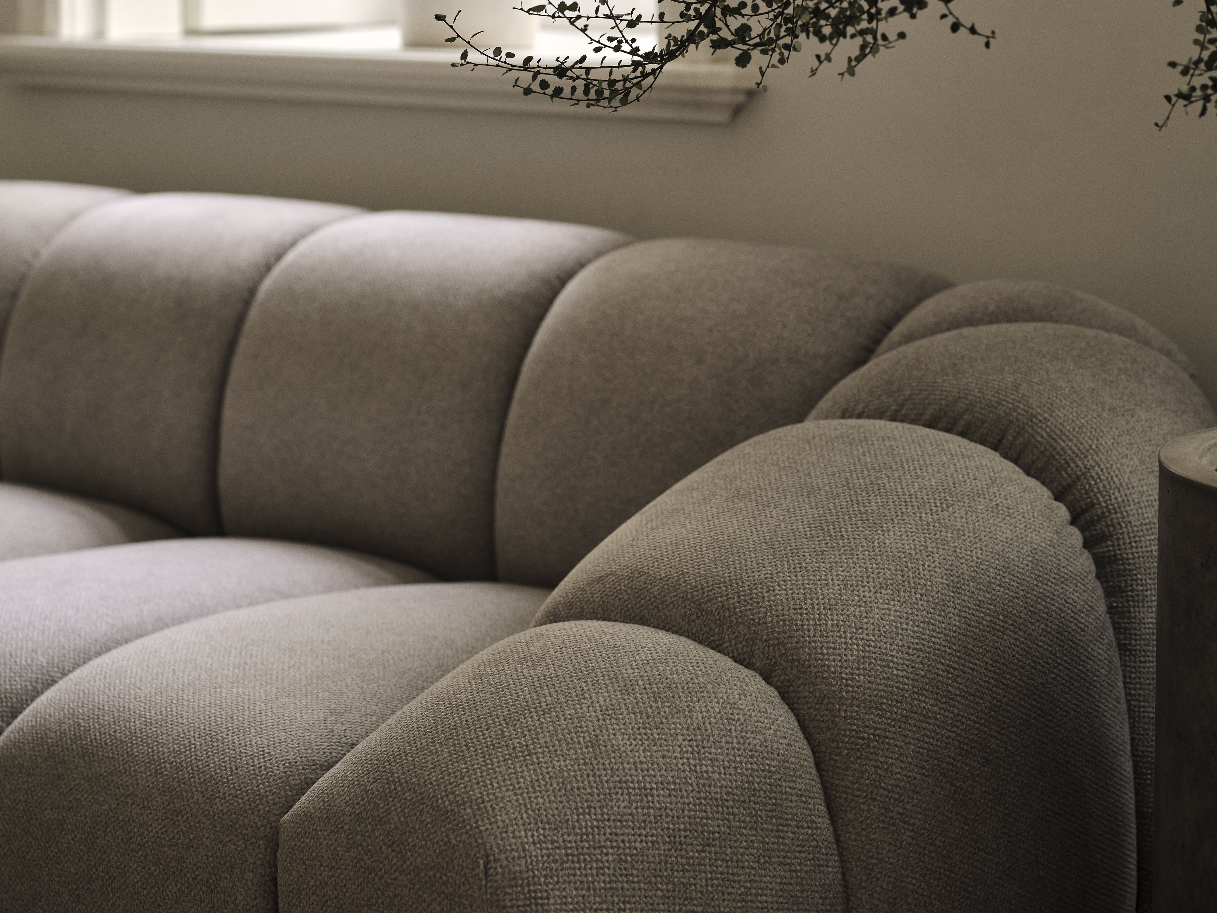 Sofa 3-zits DIANA donkerbeige szenil