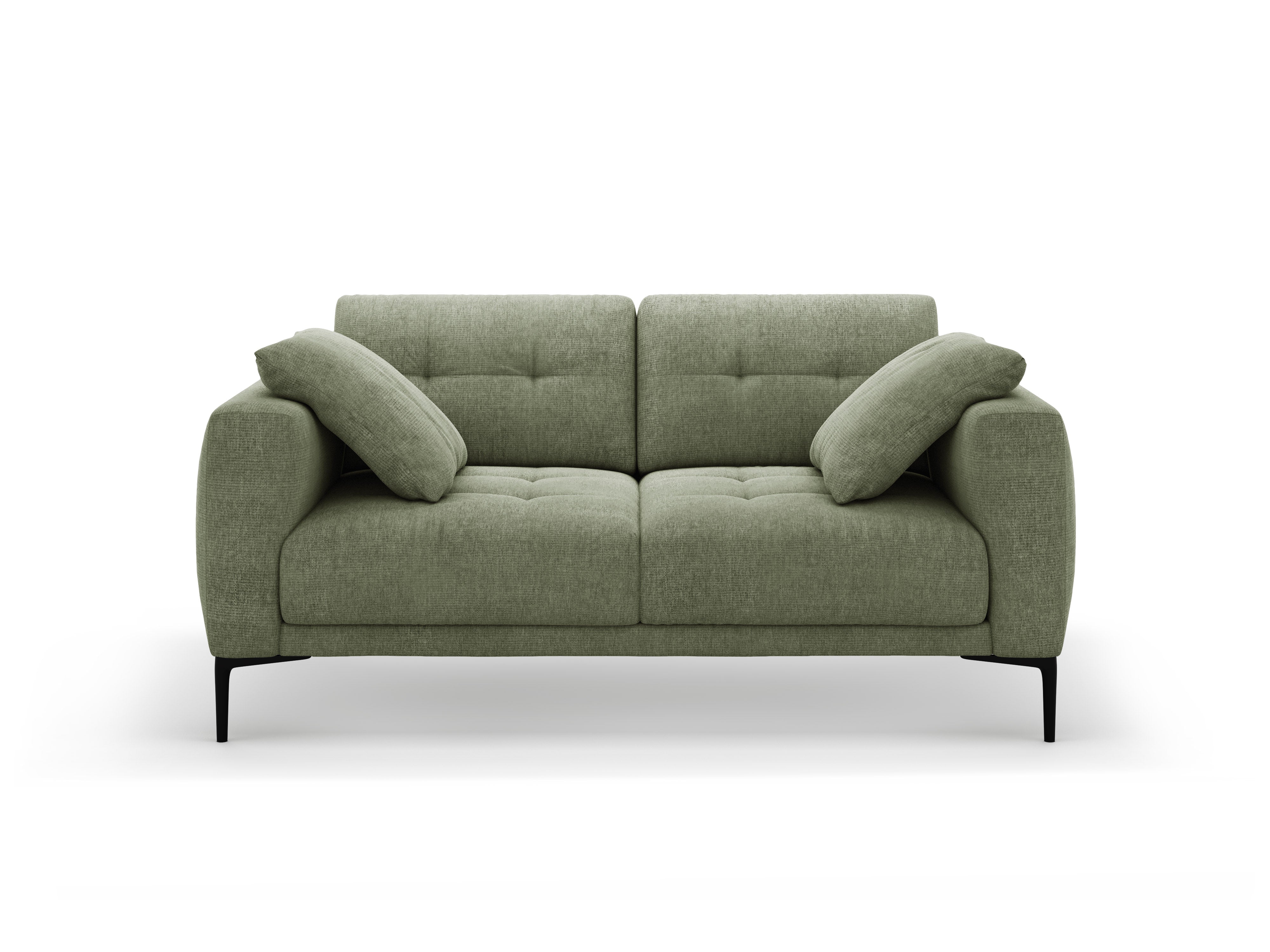 Sofa 2-zits BEMY olijfgroene chenille