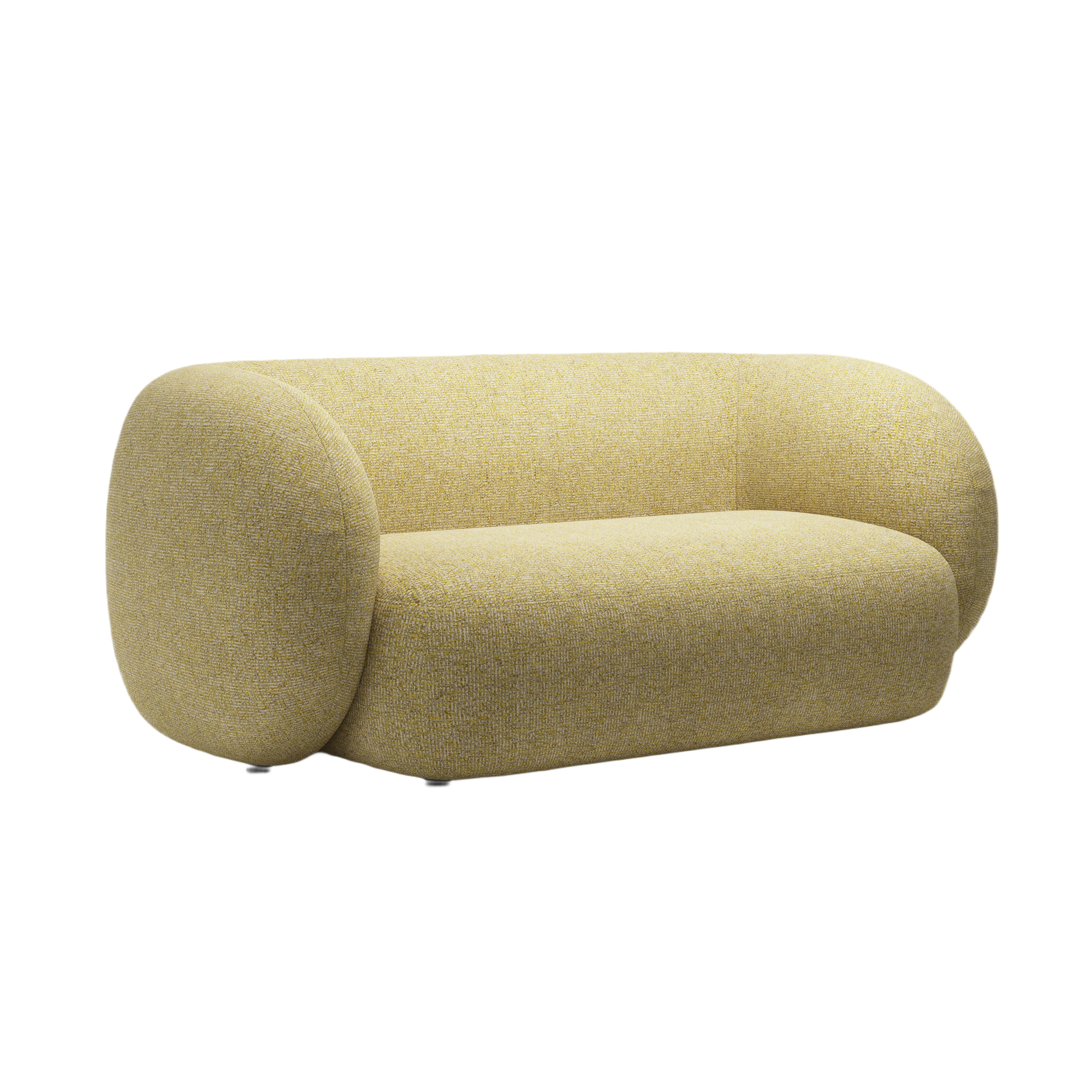 2-seater Sofa KATE yellow mélange