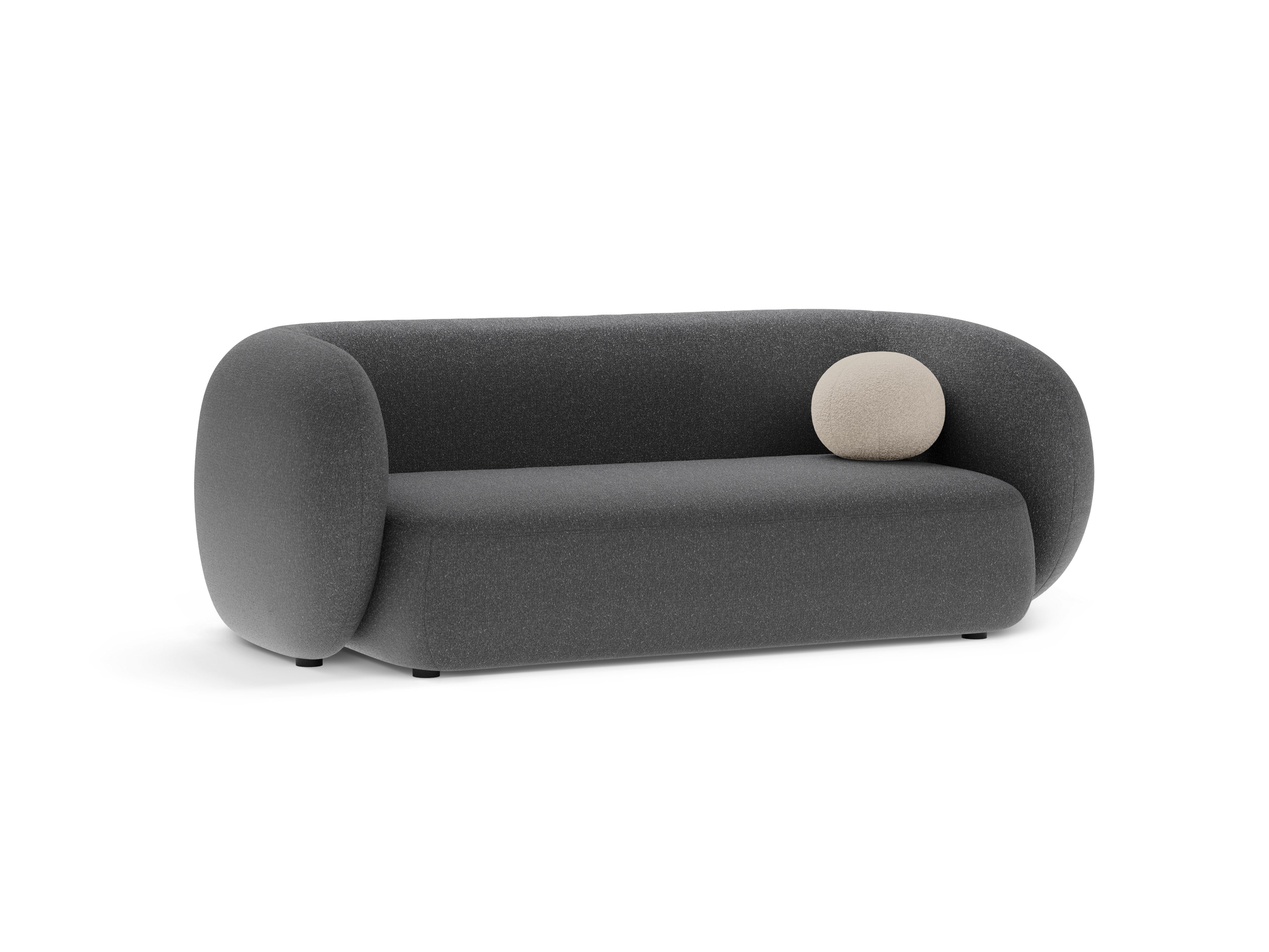 2-seater sofa KATE dark gray mélange