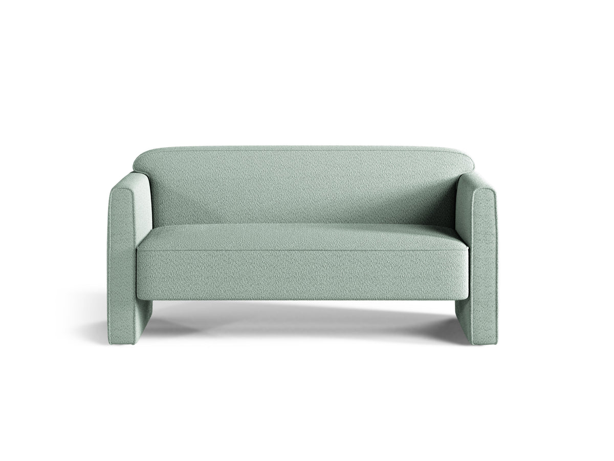 Sofa 2-zits ABBY mintgroene boucle