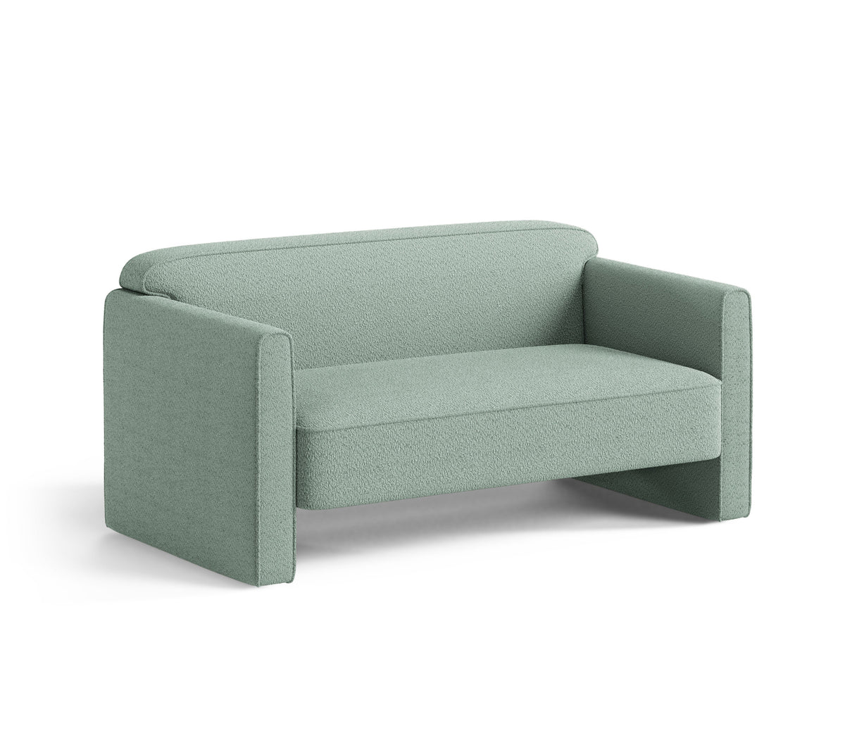 Sofa 2-zits ABBY mintgroene boucle