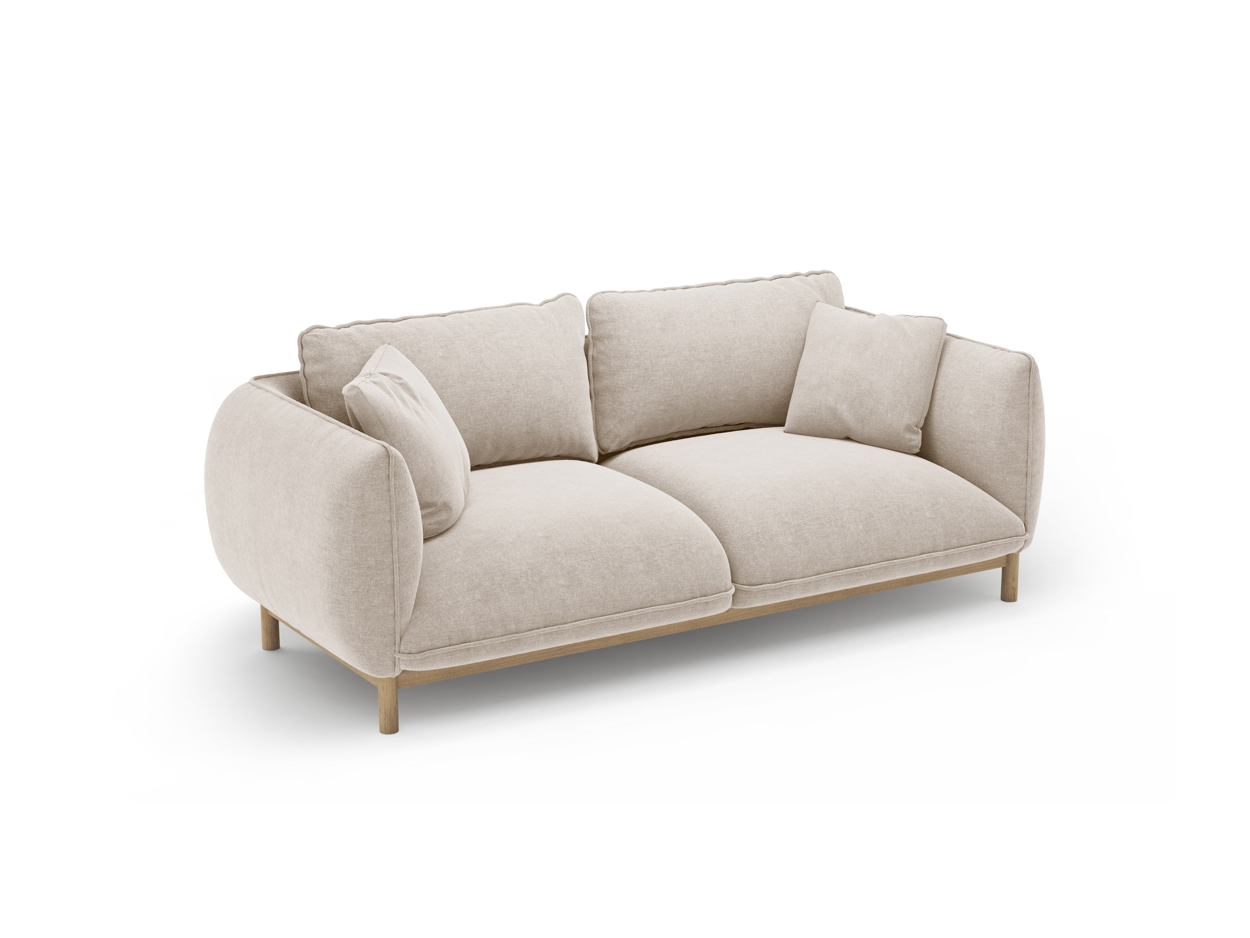 Sofa 2-sitzig ADA hellbeige Chenille