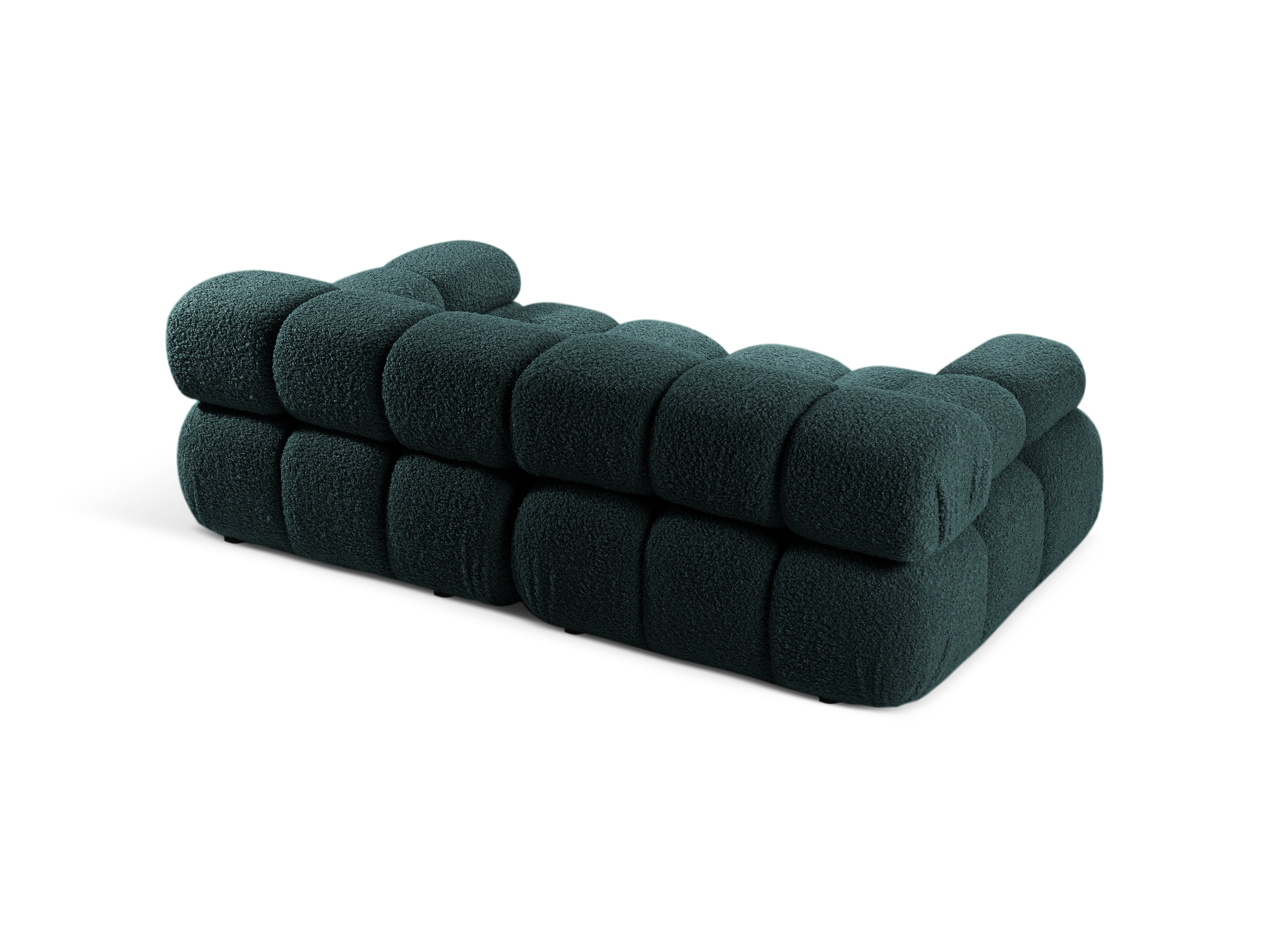 Modulaire 2-zitsbank BELLIS petrolblauwe boucle