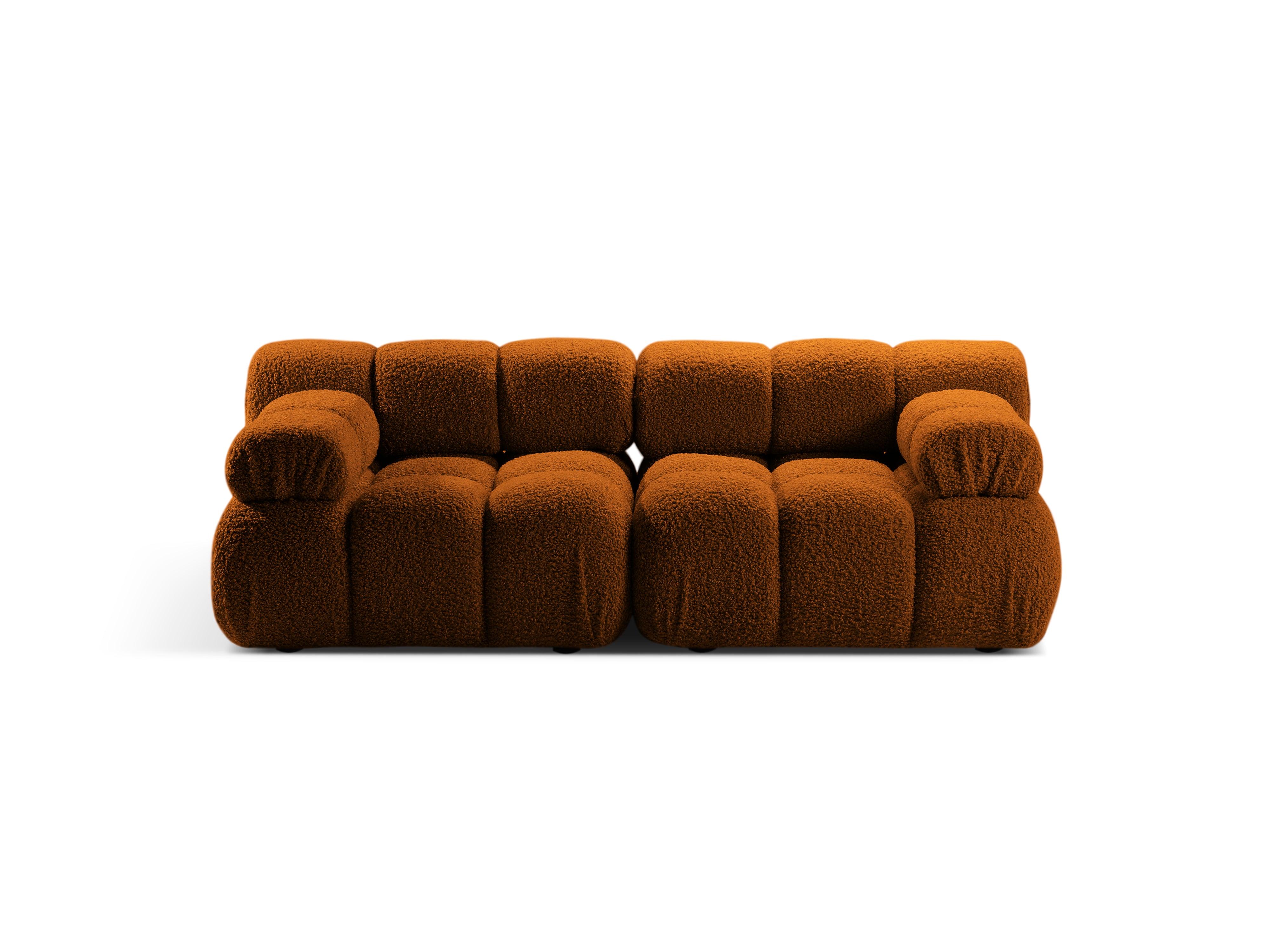 Modulaire 2-zitsbank BELLIS in baksteen boucle