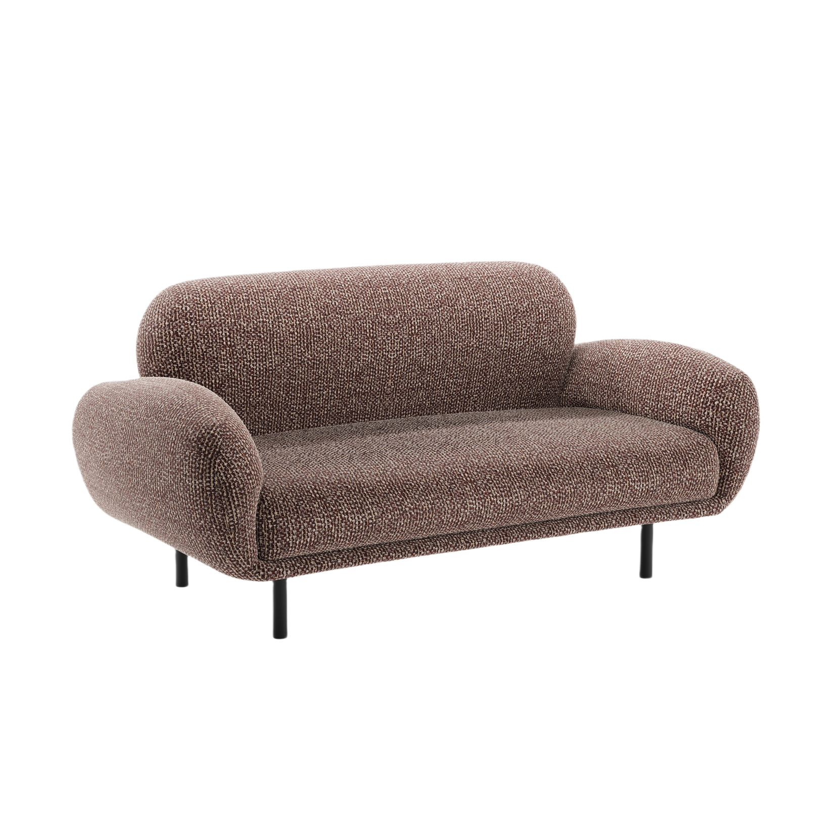 2-seater Sofa POPPY brown chenille
