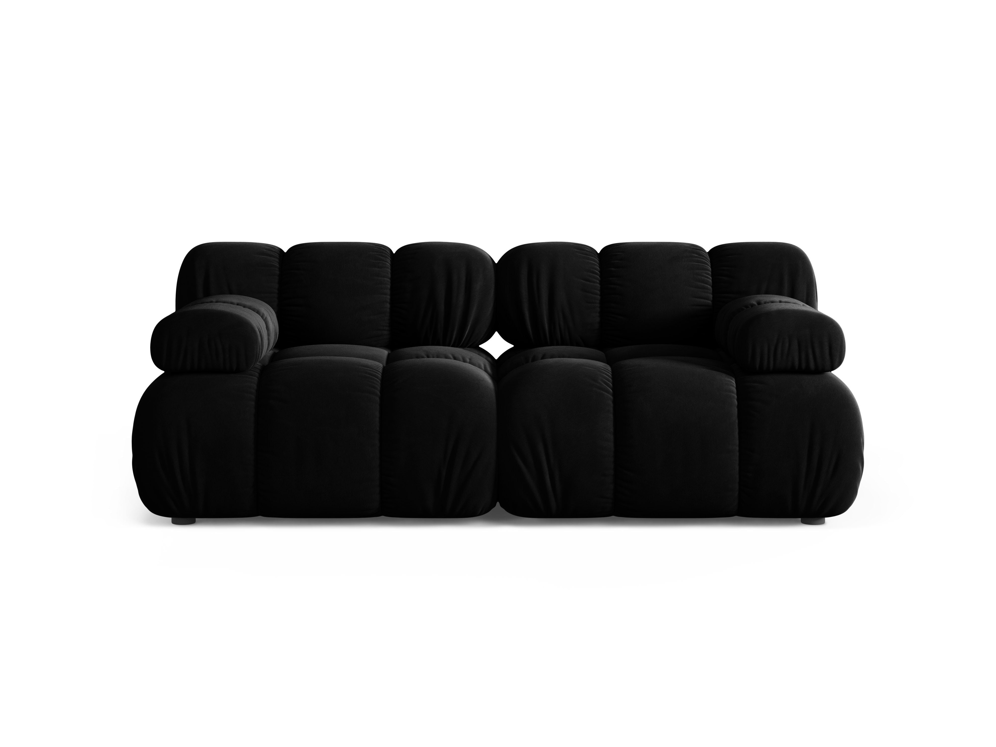 Modulaire 2-zitsbank BELLIS zwart fluweel