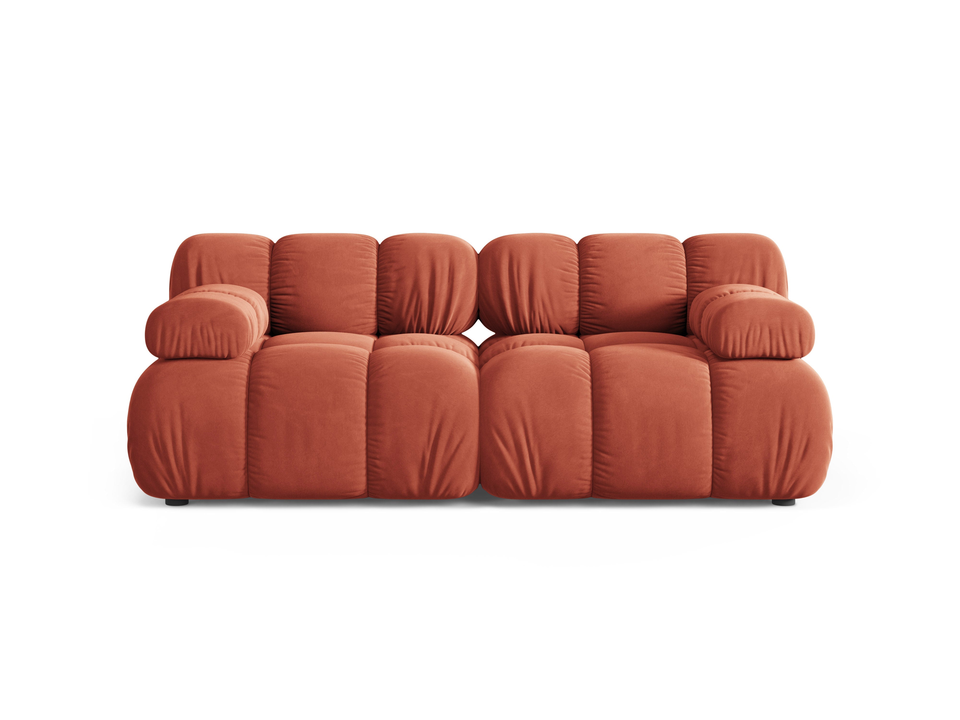 Modulaire 2-zitsbank BELLIS in koraalvelours